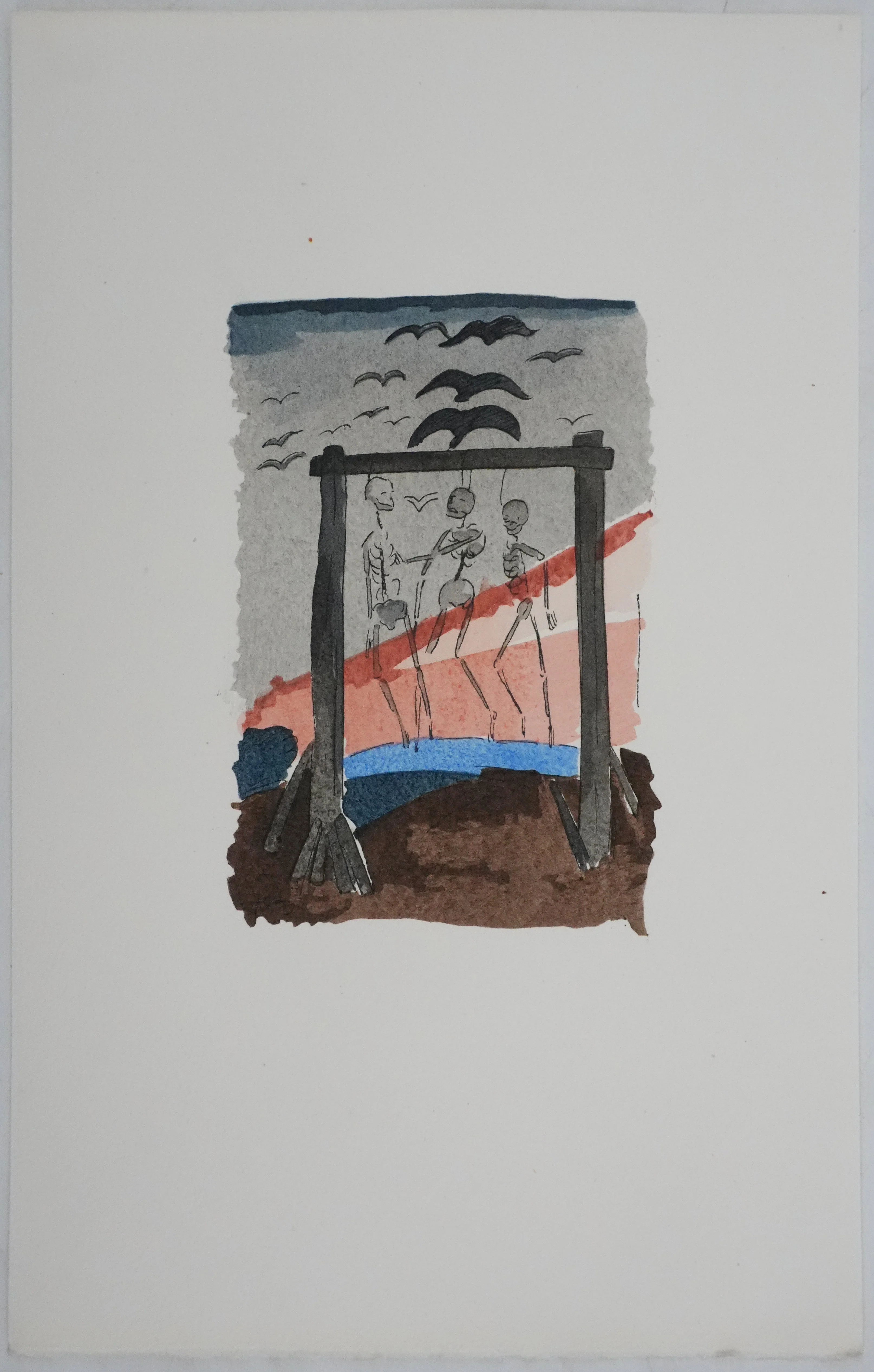 Adolphe FEDER : Bal des pendus, Lithographie originale signée - Image 2