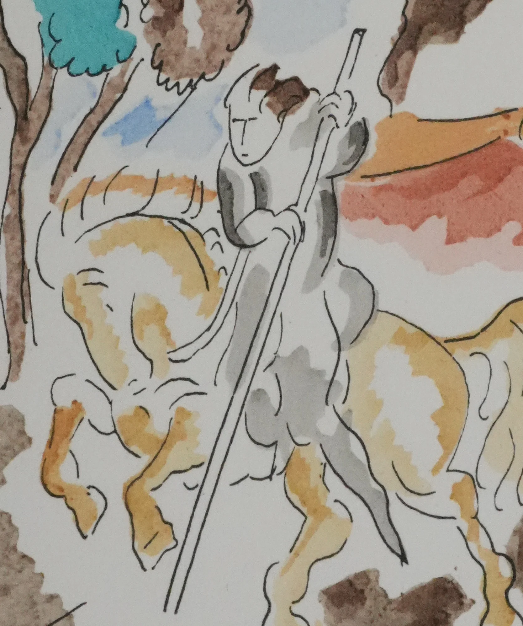 Adolphe FEDER : A cheval, Lithographie originale signée - Image 7