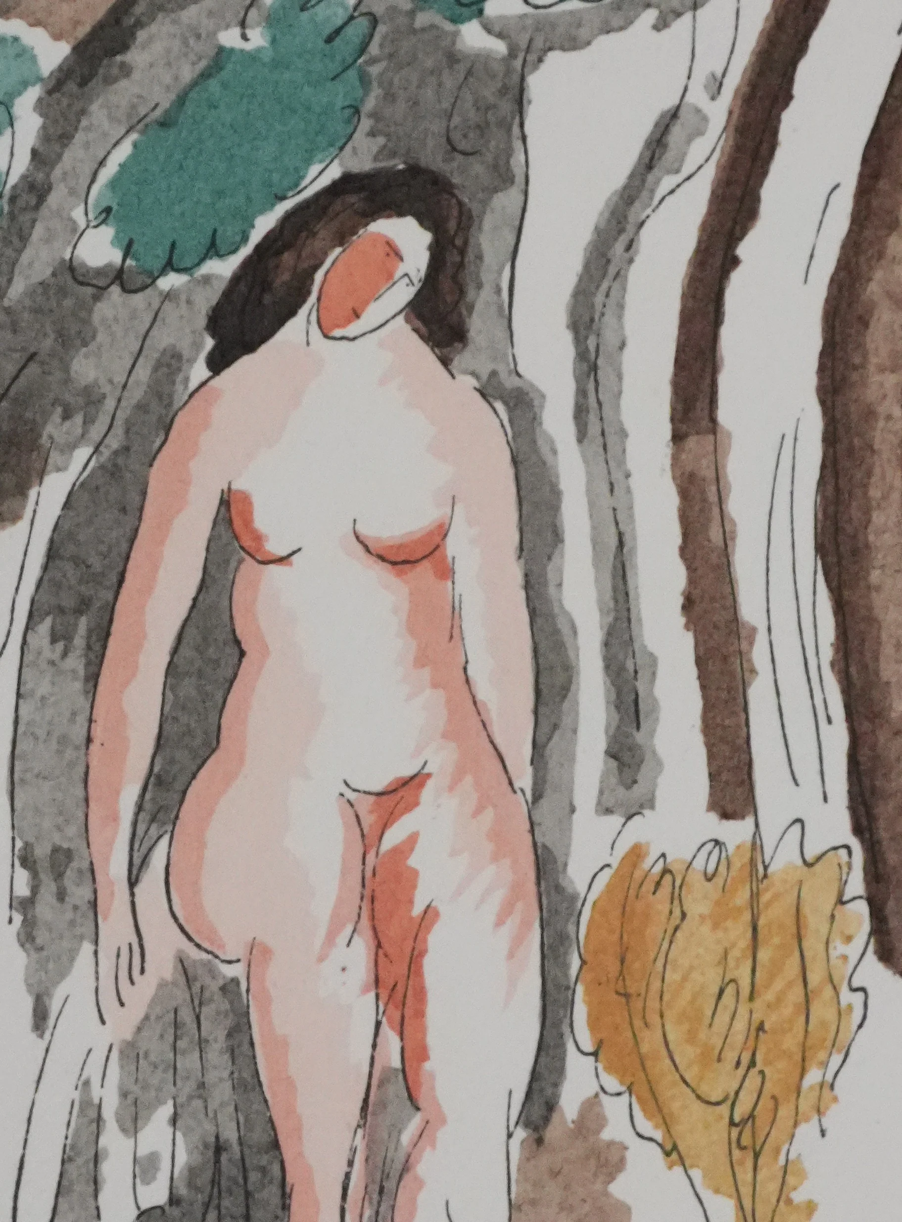 Adolphe FEDER : Nue sur le rocher, Lithographie originale signée - Image 6