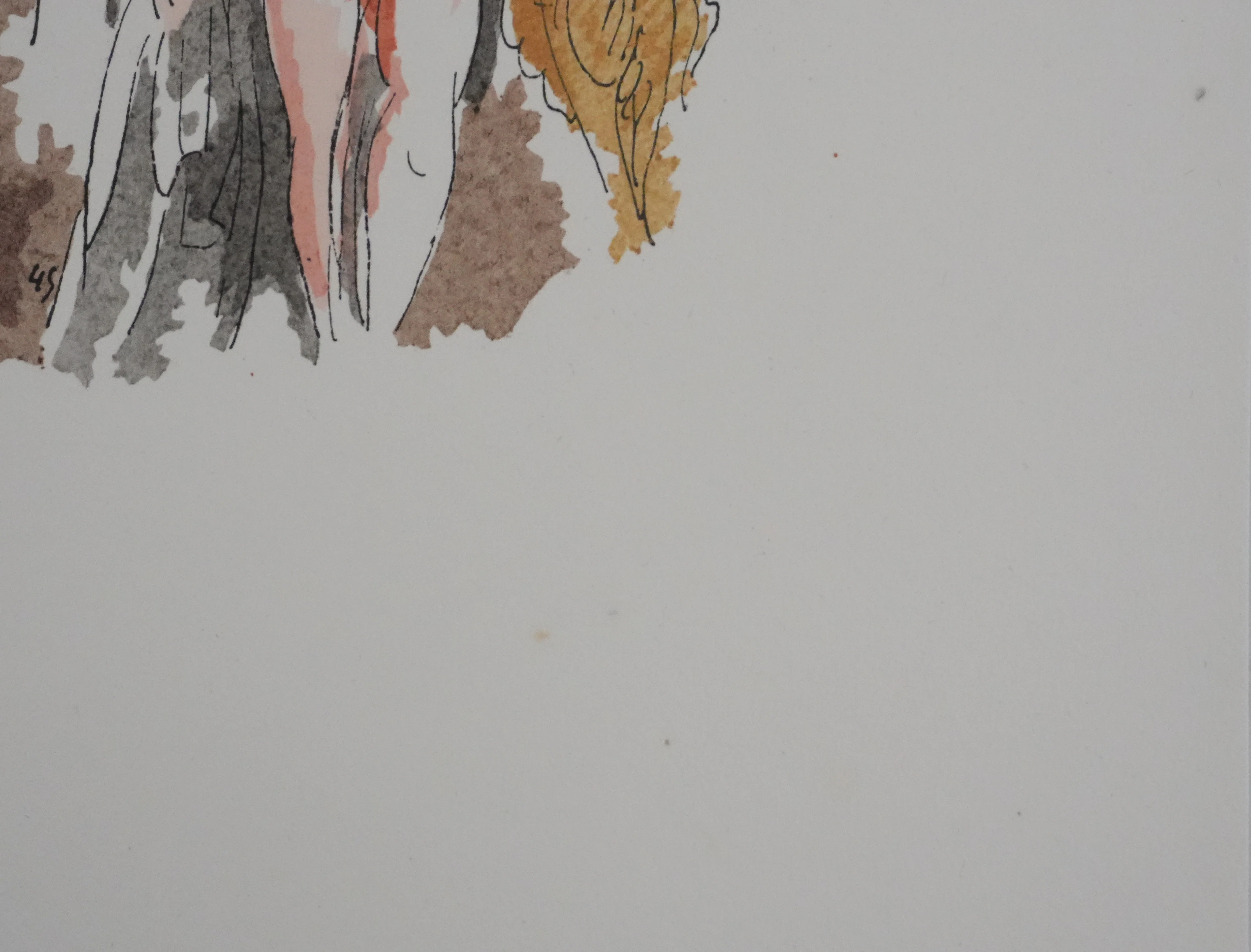 Adolphe FEDER : Nue sur le rocher, Lithographie originale signée - Image 7