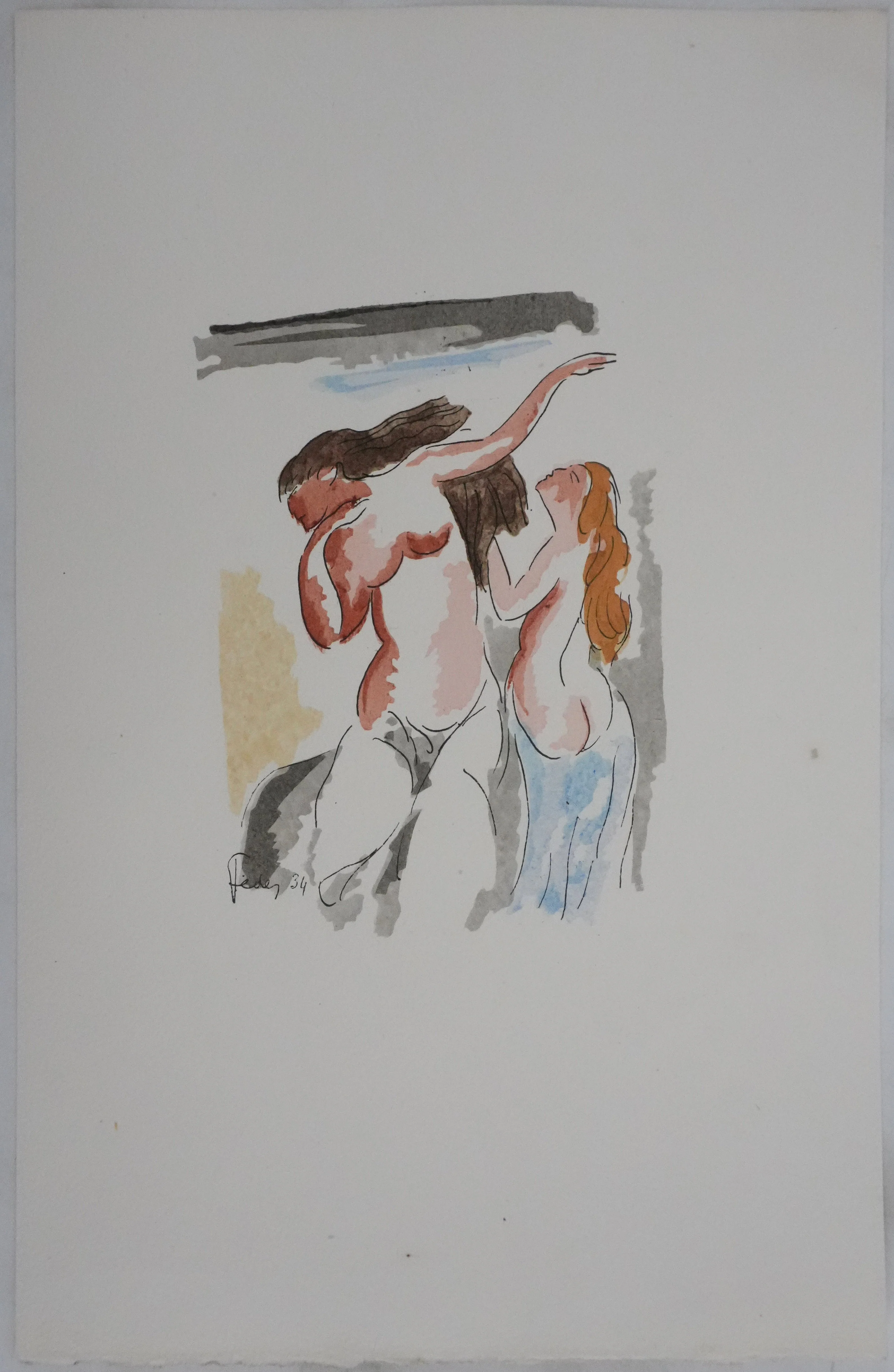 Adolphe FEDER : Nuit de l'Enfer, Lithographie originale signée - Image 2