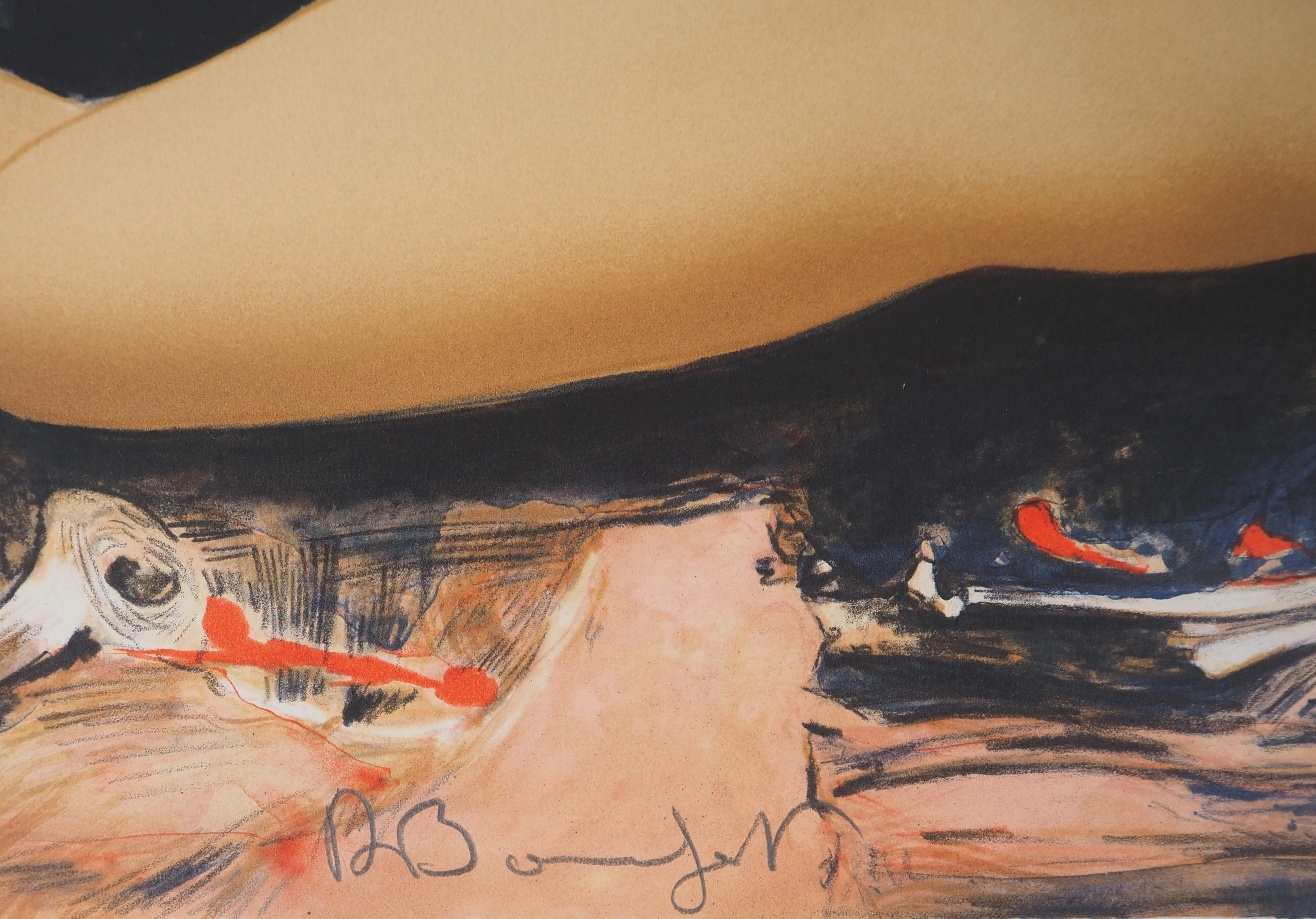 Alain BONNEFOIT : Souplesse assoupie, Lithographie originale signée - Image 3