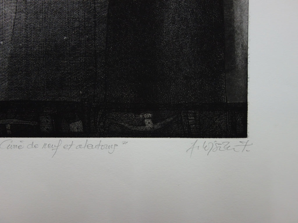 Alain LOISELET : Carré de neuf et alentours, Gravure originale signée - Image 2