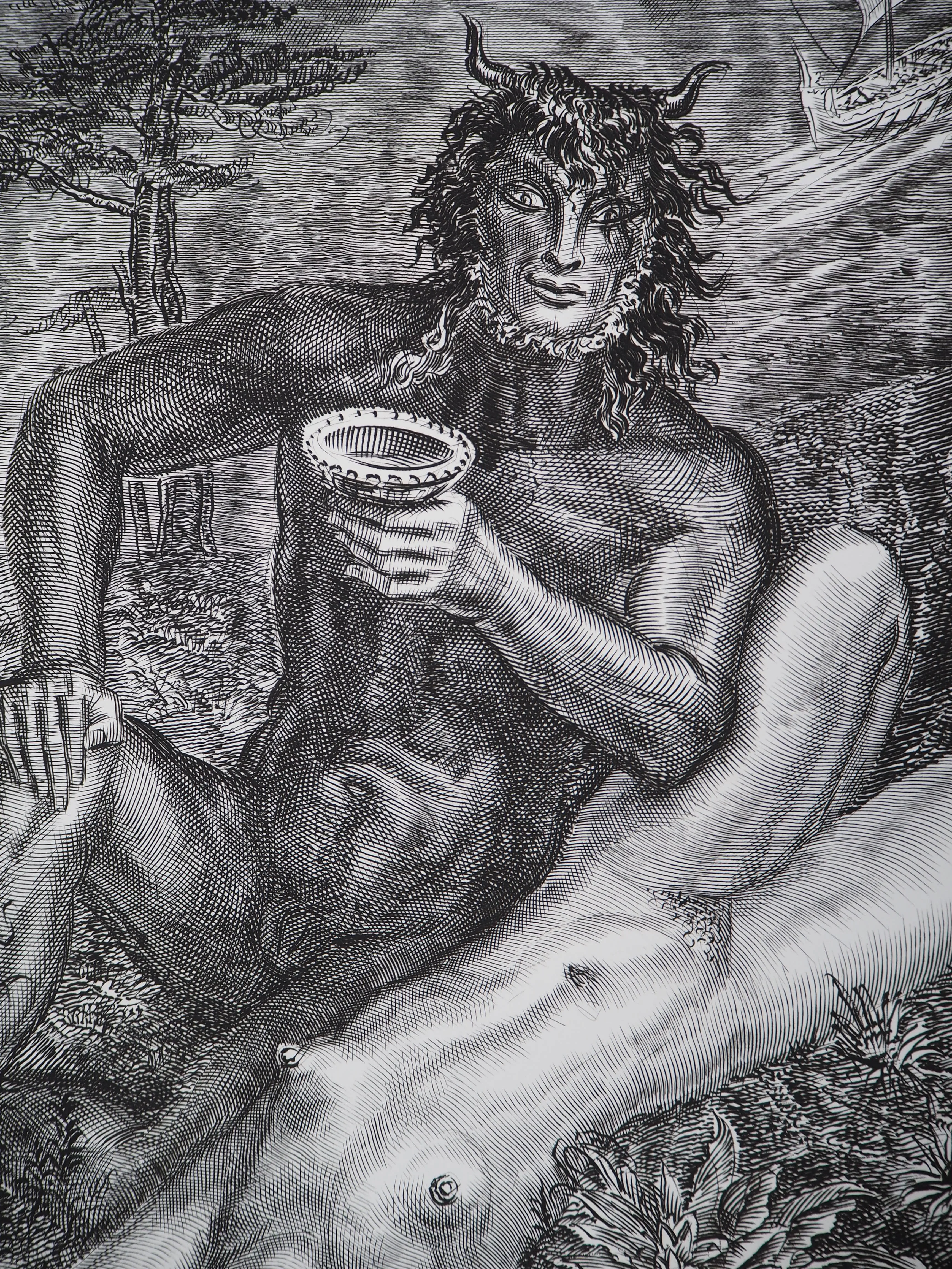 Albert DECARIS : Femme et faune, Gravure originale signée - Image 6