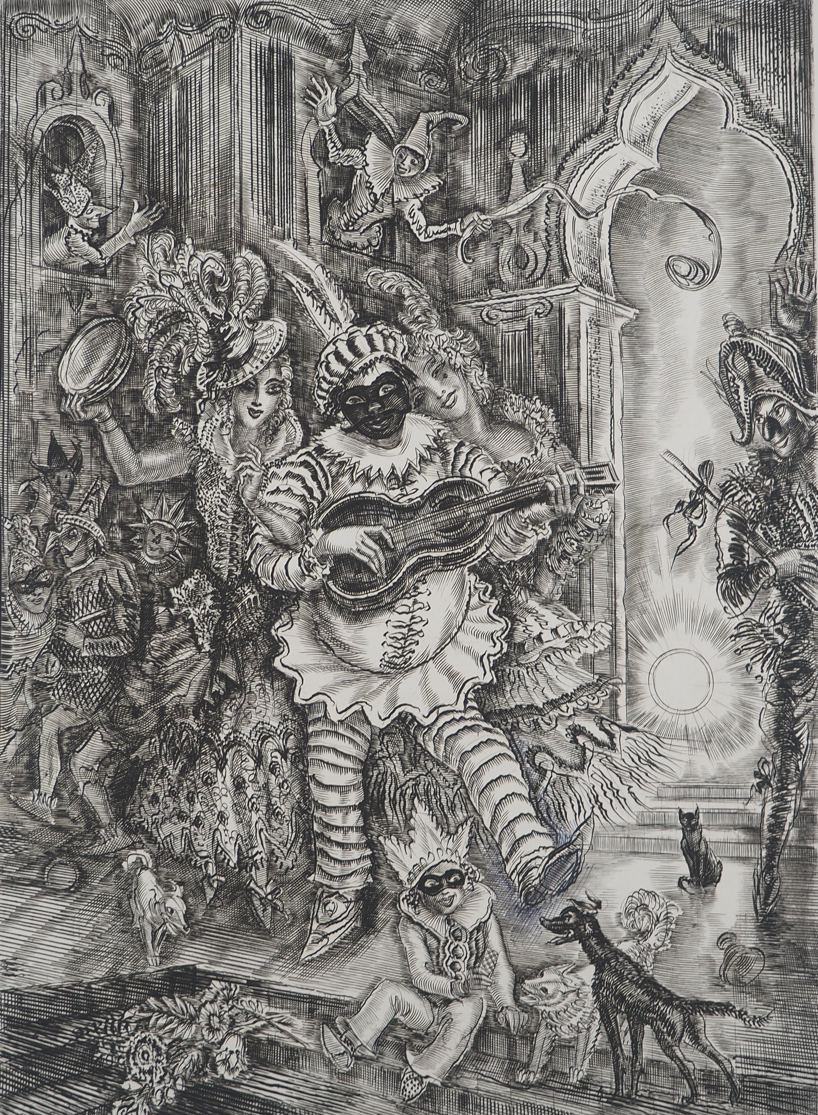 Albert DECARIS : La commedia dell'arte, Gravure originale signée - Image 3