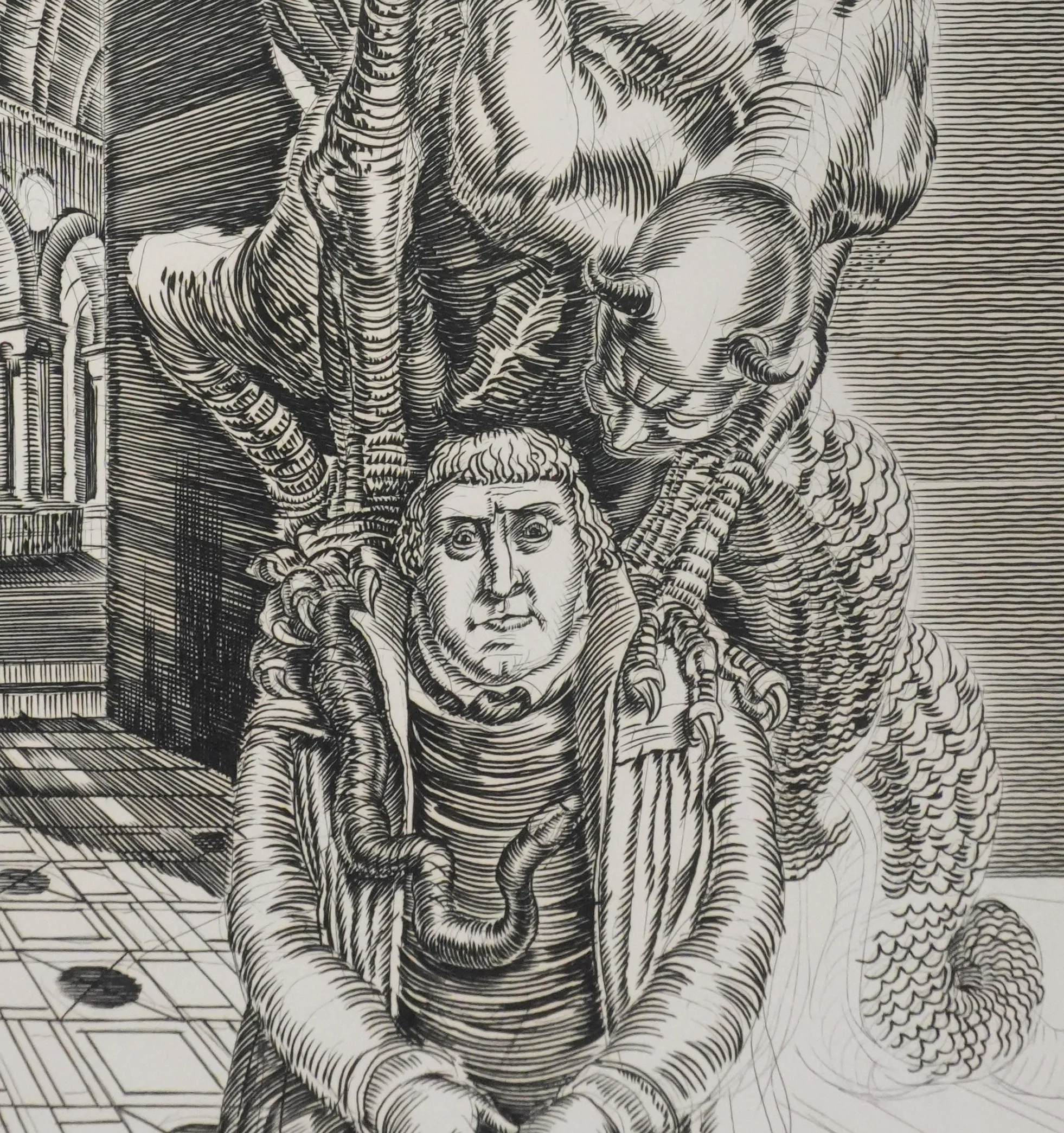 Albert DECARIS : Monstre ailé, Gravure originale signée - Image 4