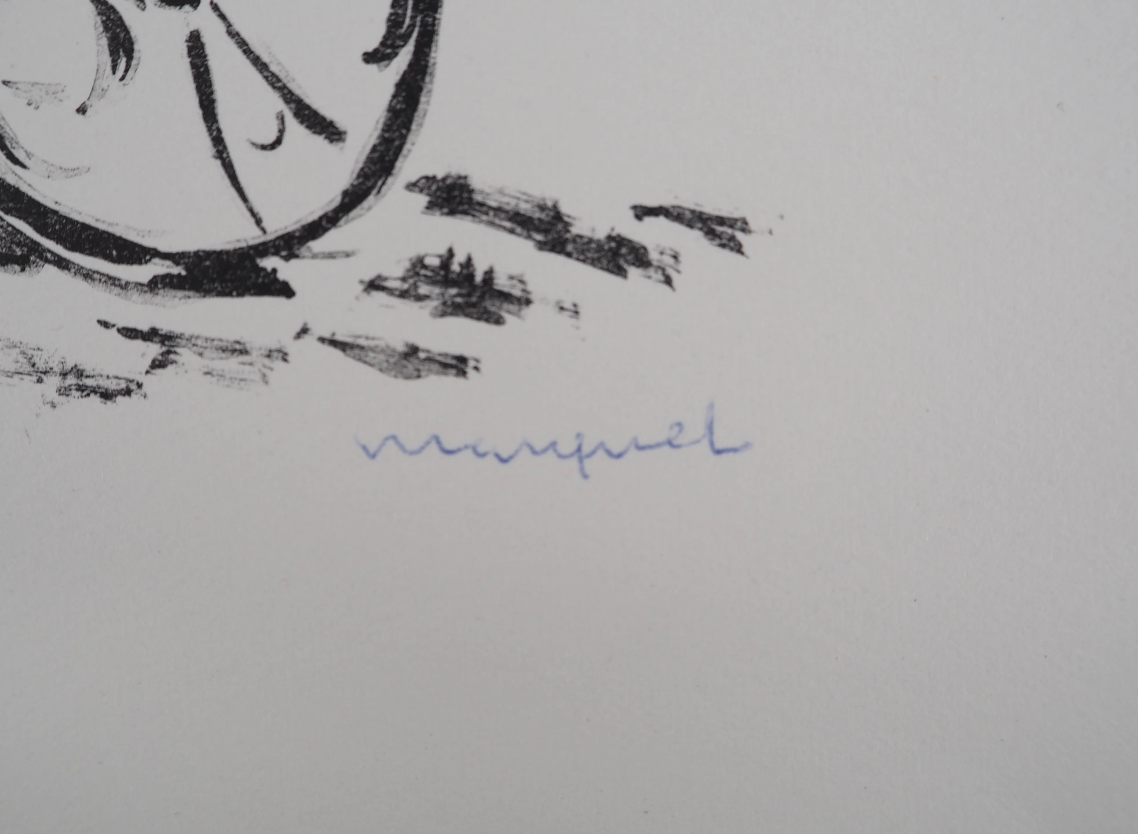 Albert MARQUET : La charrette à cheval, Lithographie originale signée - Image 3