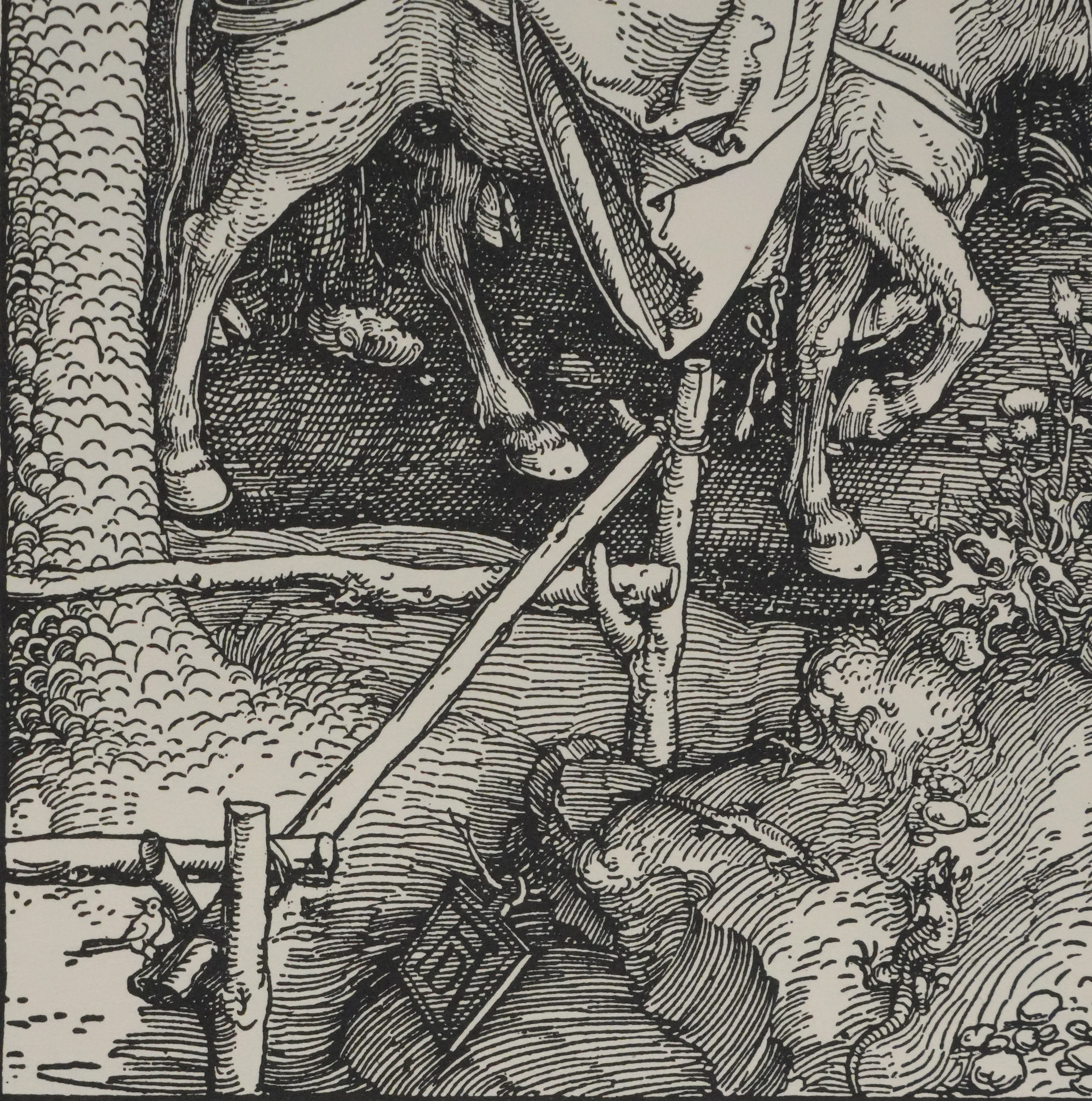 Albrecht DURER : La fuite en Egypte au palmier, Gravure signée - Image 3