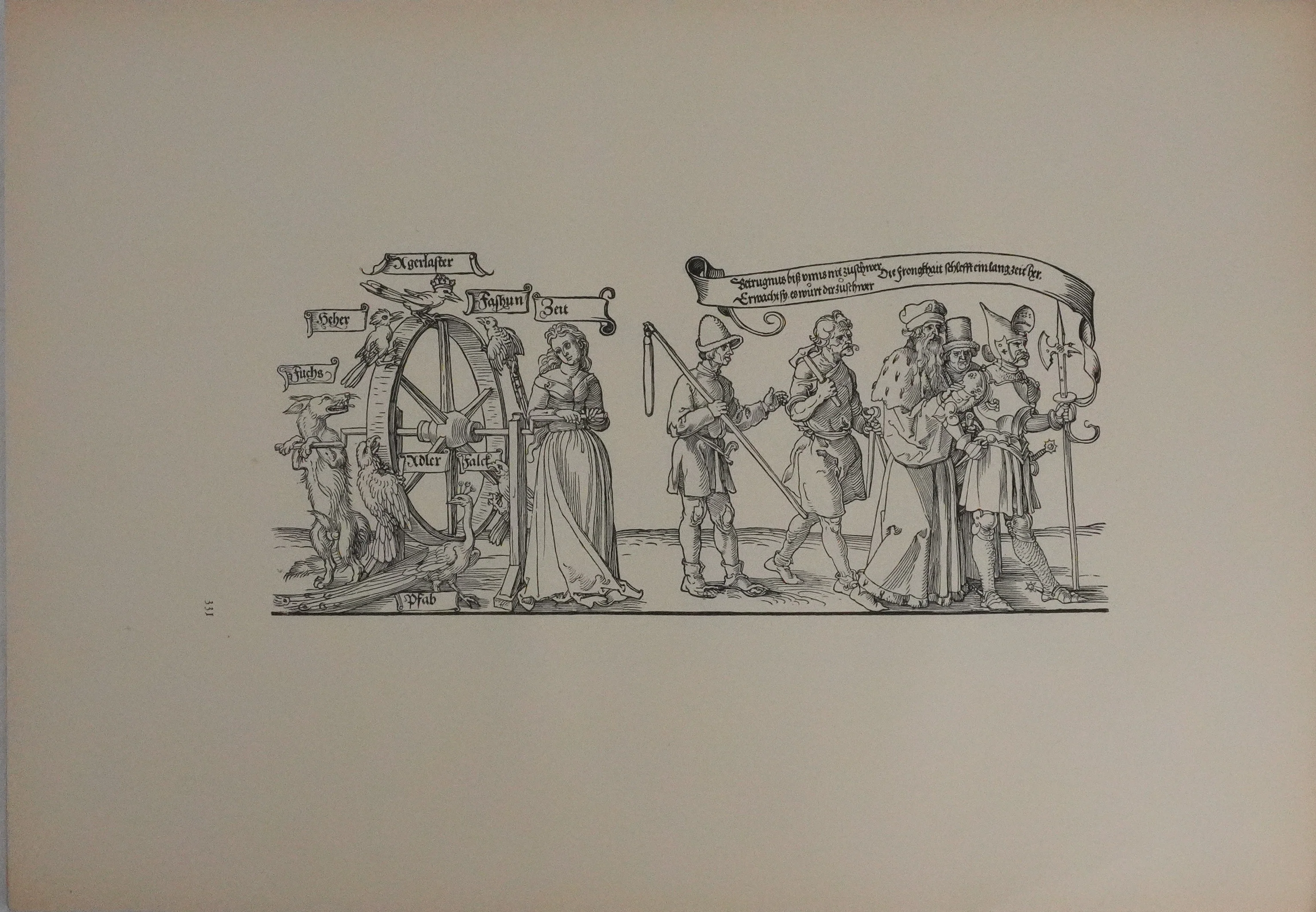 Albrecht DURER : La roue de la Fortune, Gravure