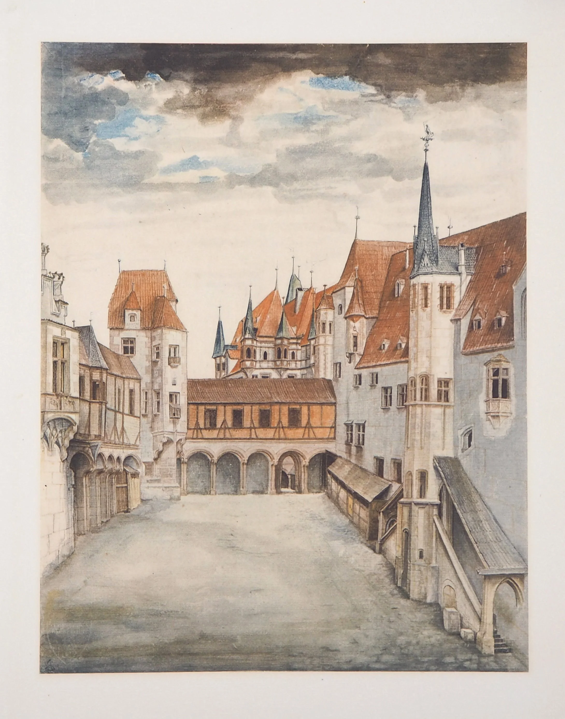 Albrecht DURER : Le château d'Innsbruck, Lithographie