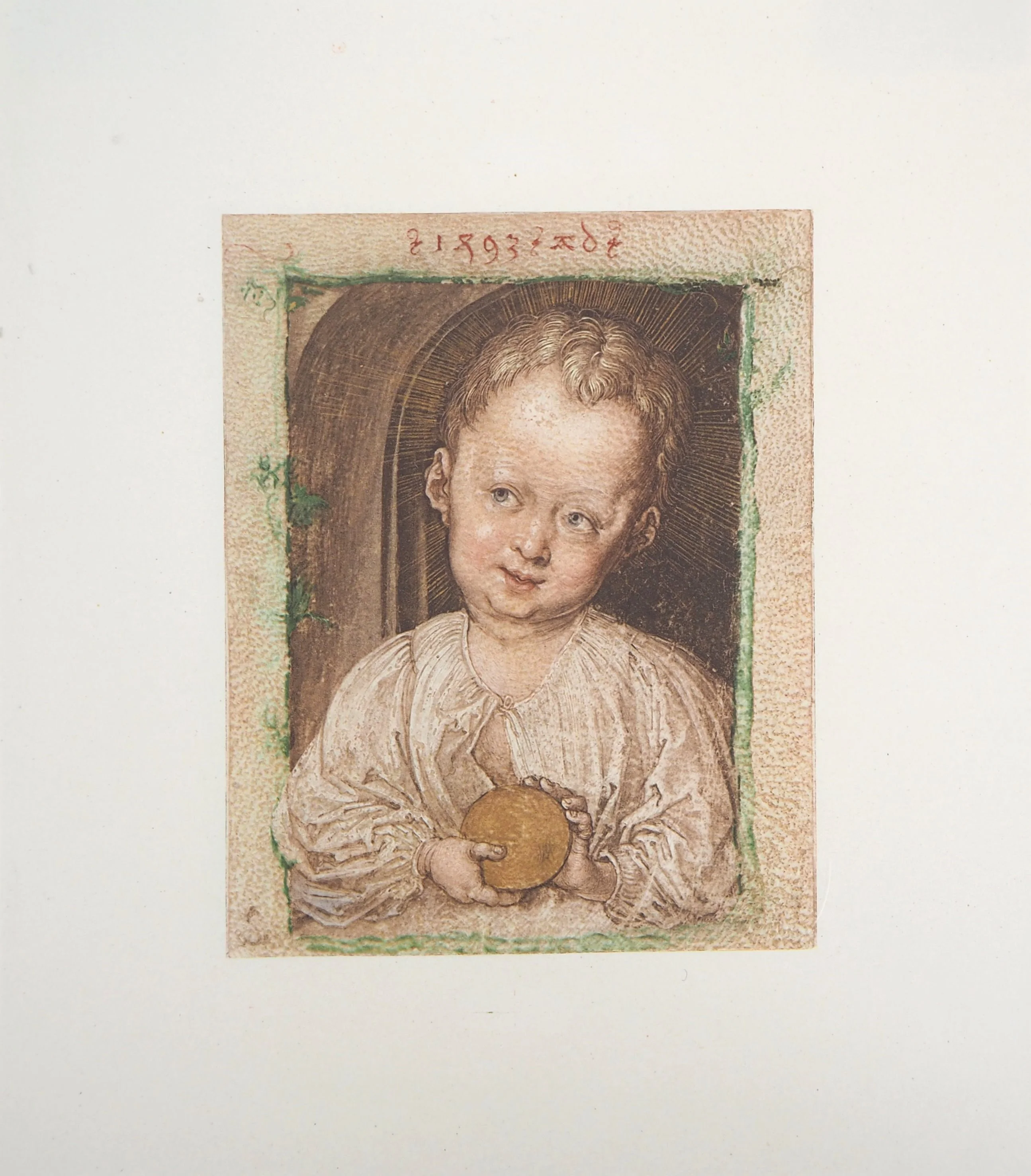 Albrecht DURER : L'enfant Jésus au globe, Lithographie