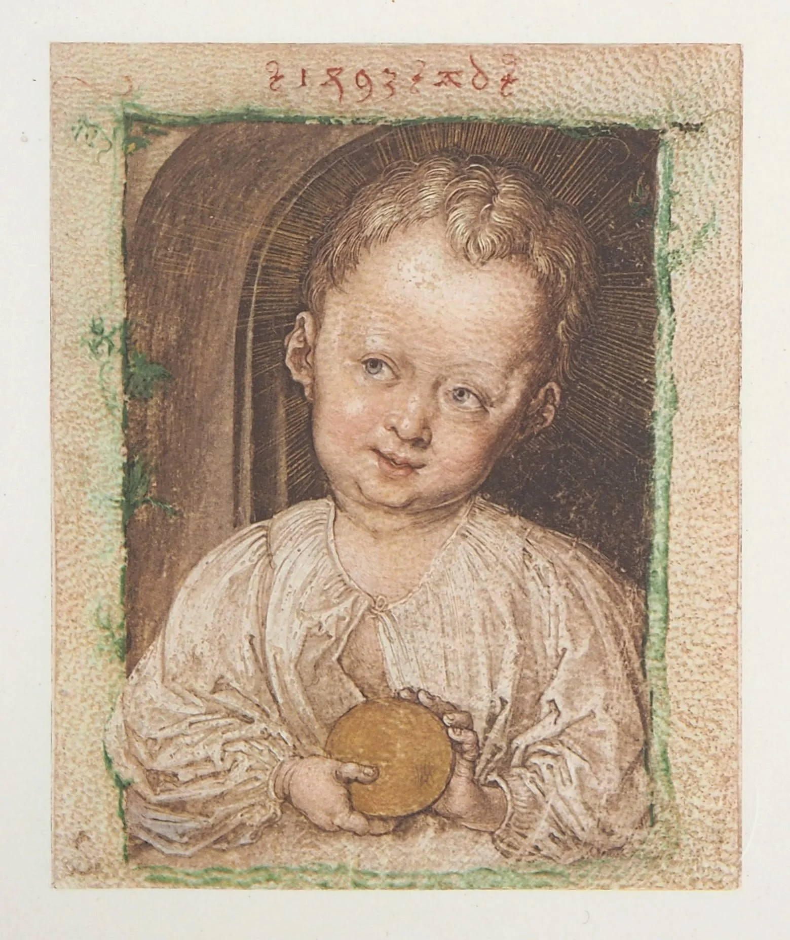 Albrecht DURER : L'enfant Jésus au globe, Lithographie - Image 2