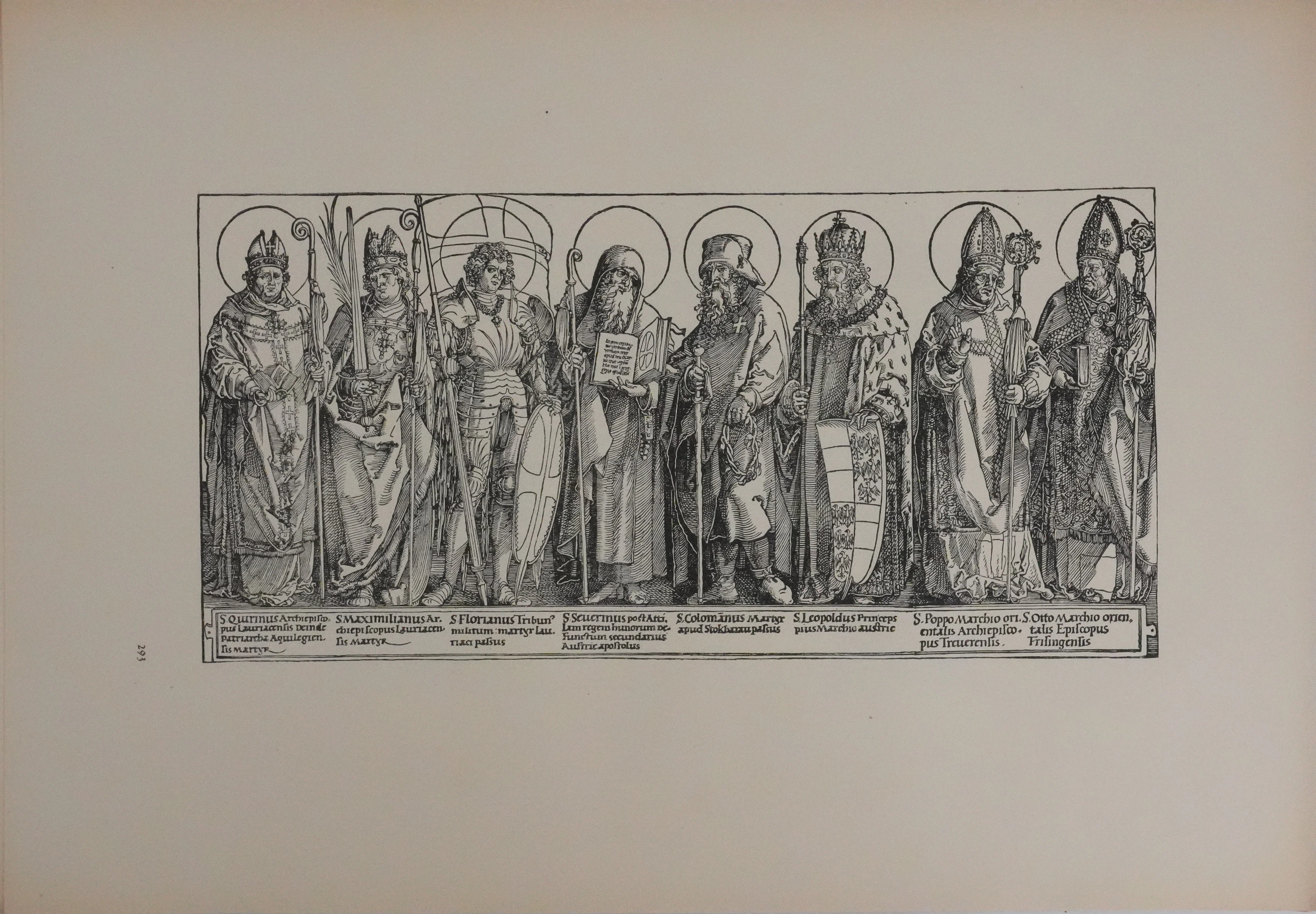 Albrecht DURER : Les huit Saints Patrons d'Autriche, Gravure