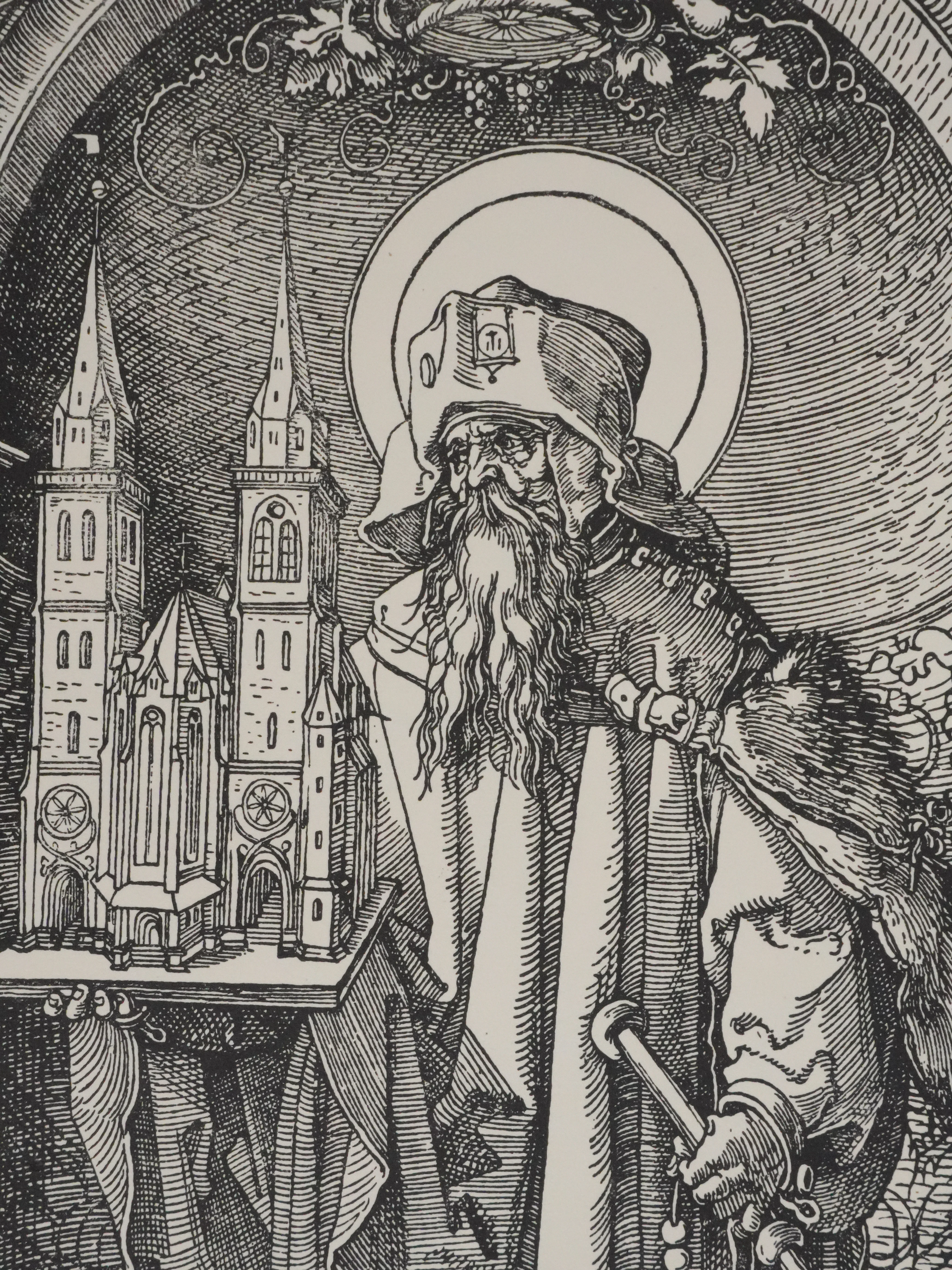 Albrecht DURER : Saint Sebald dans une niche, Gravure - Image 3