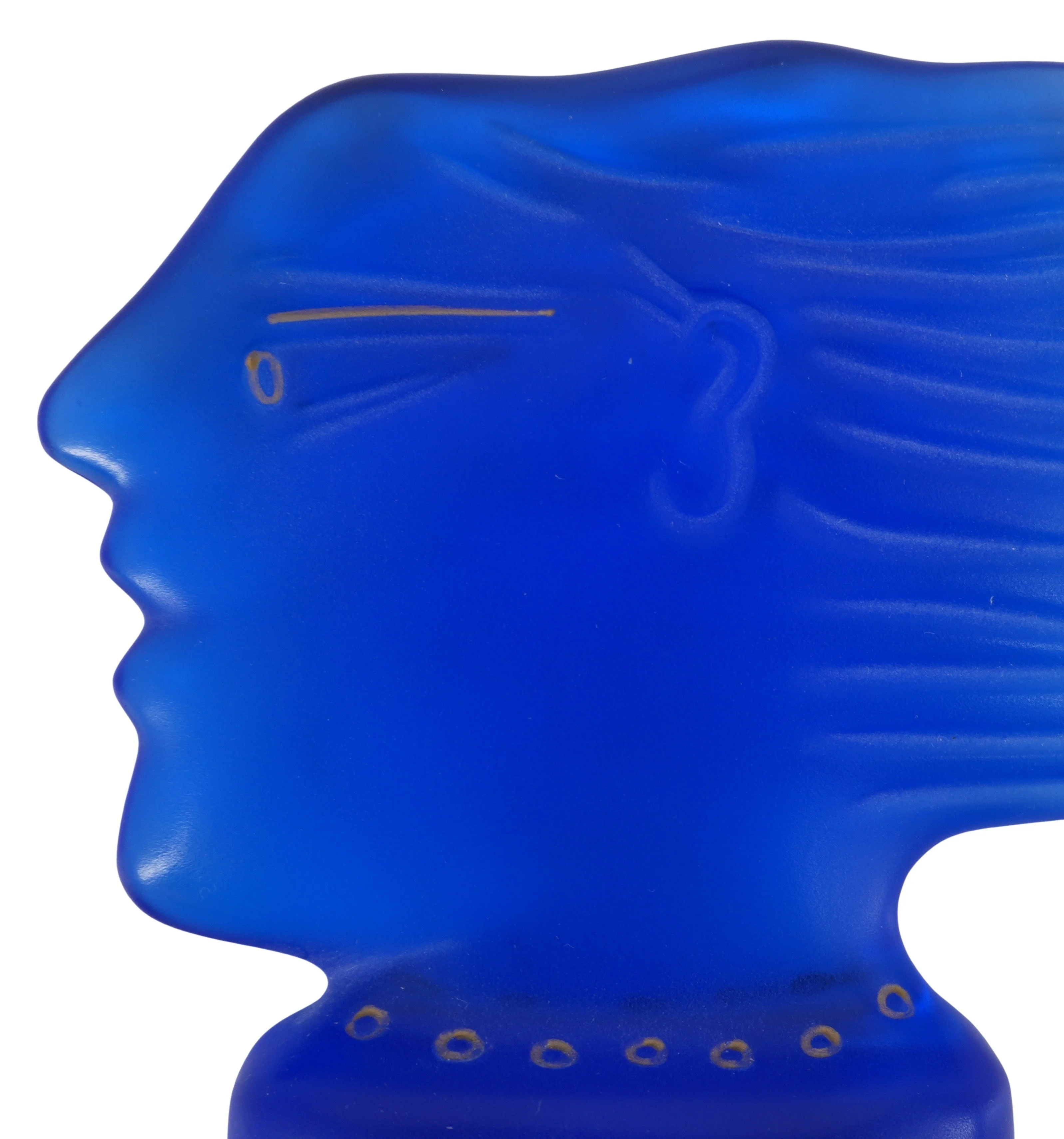 Alekos FASSIANOS : Kallisti bleu, Sculpture en pate de cristal signée - Image 2