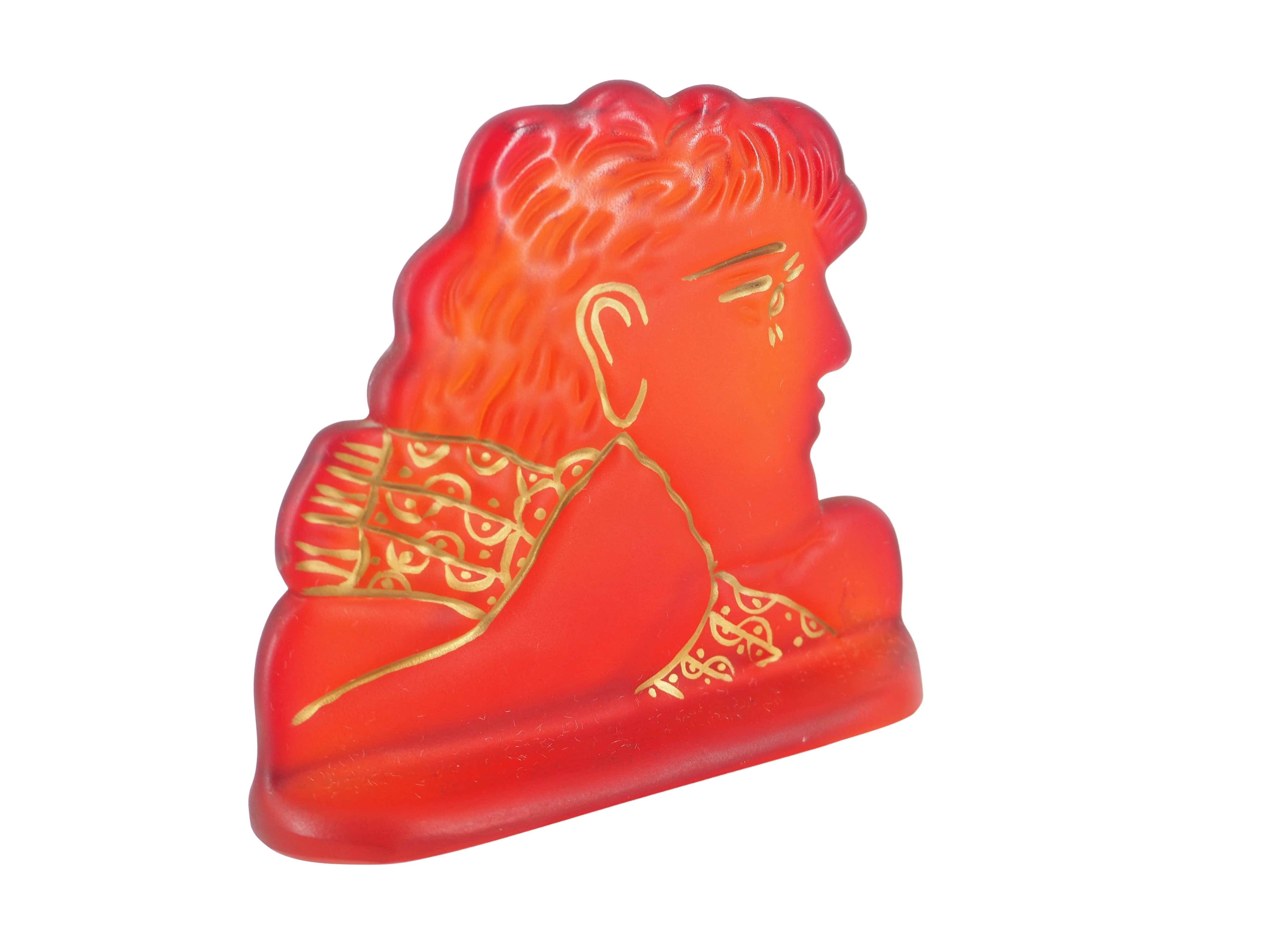 Alekos FASSIANOS : Kallisti rouge, Sculpture en pate de cristal signée - Image 6