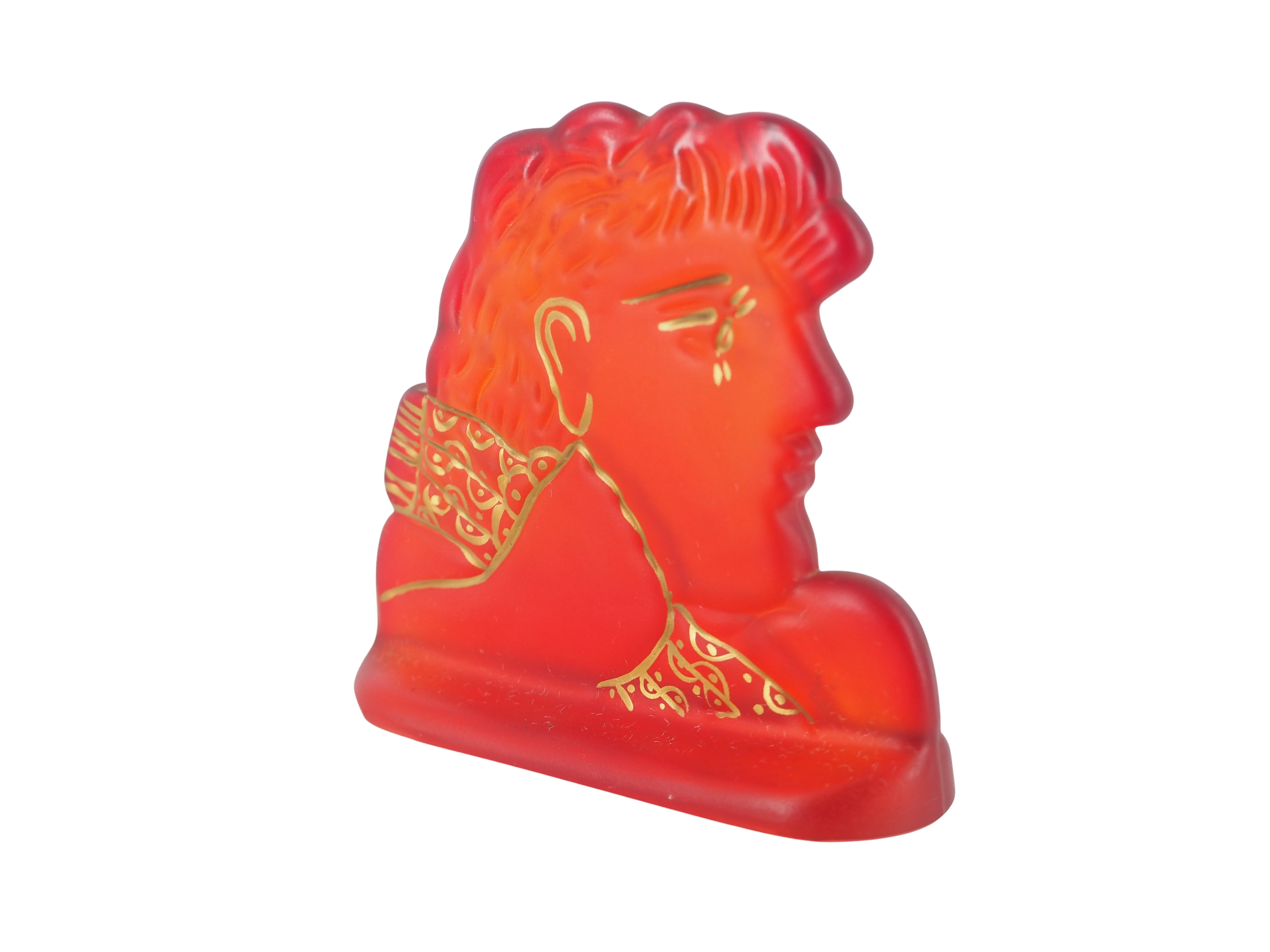 Alekos FASSIANOS : Kallisti rouge, Sculpture en pate de cristal signée - Image 7