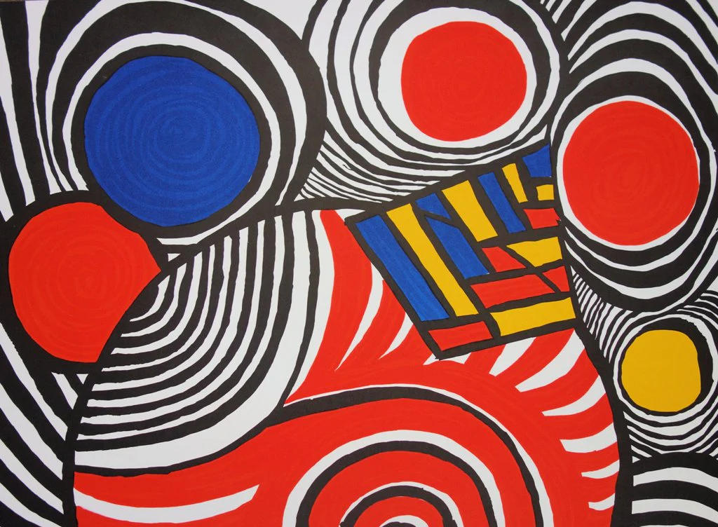 Alexander CALDER : Planètes rayonnantes, Lithographie signée - Image 3
