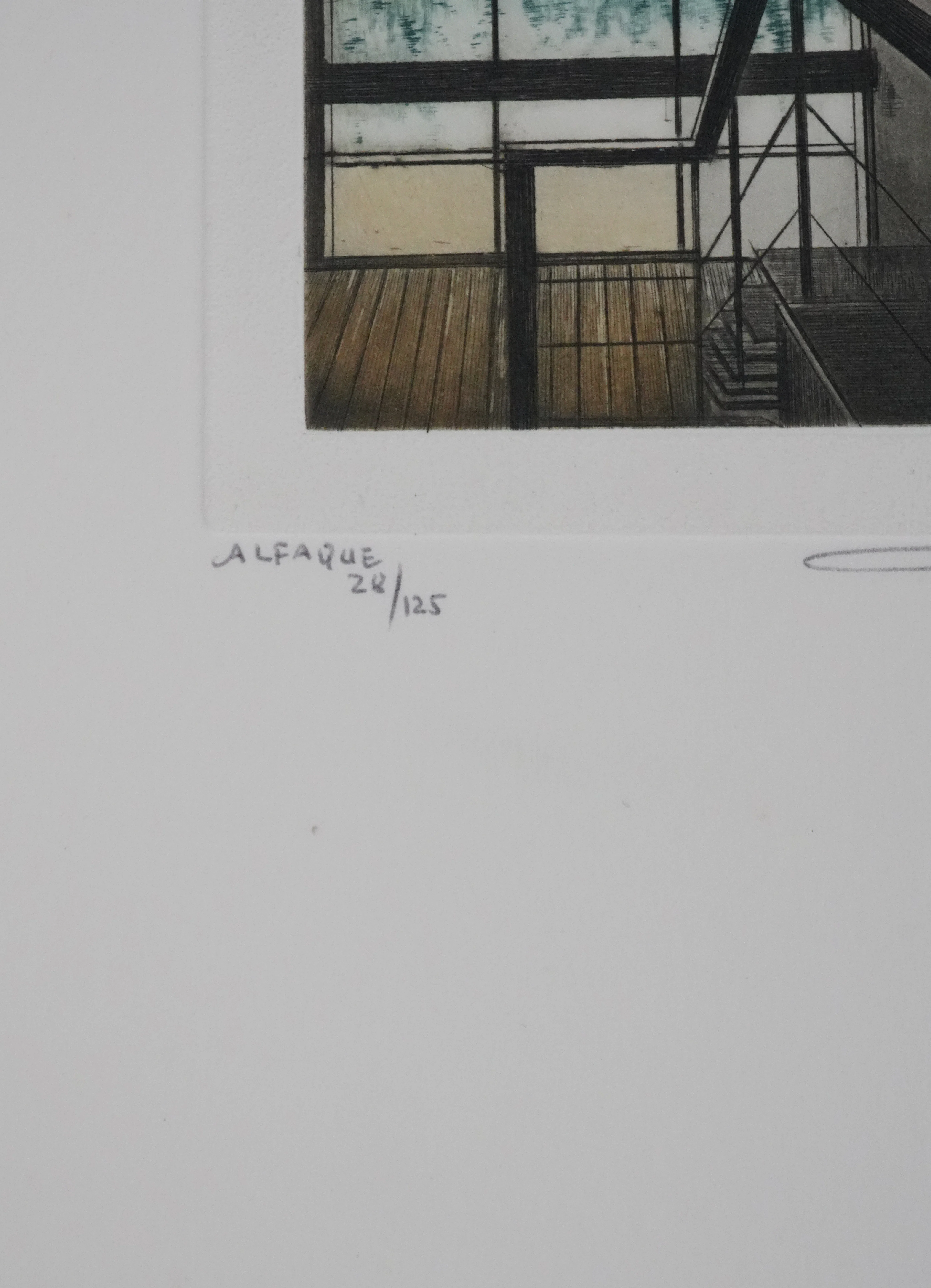 Alfonso AYUSO : Vue sur le lac, Gravure originale signée - Image 4