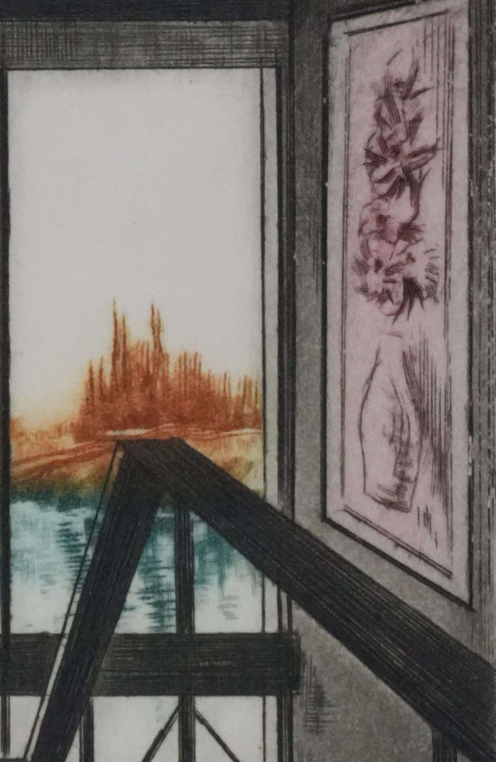 Alfonso AYUSO : Vue sur le lac, Gravure originale signée - Image 6