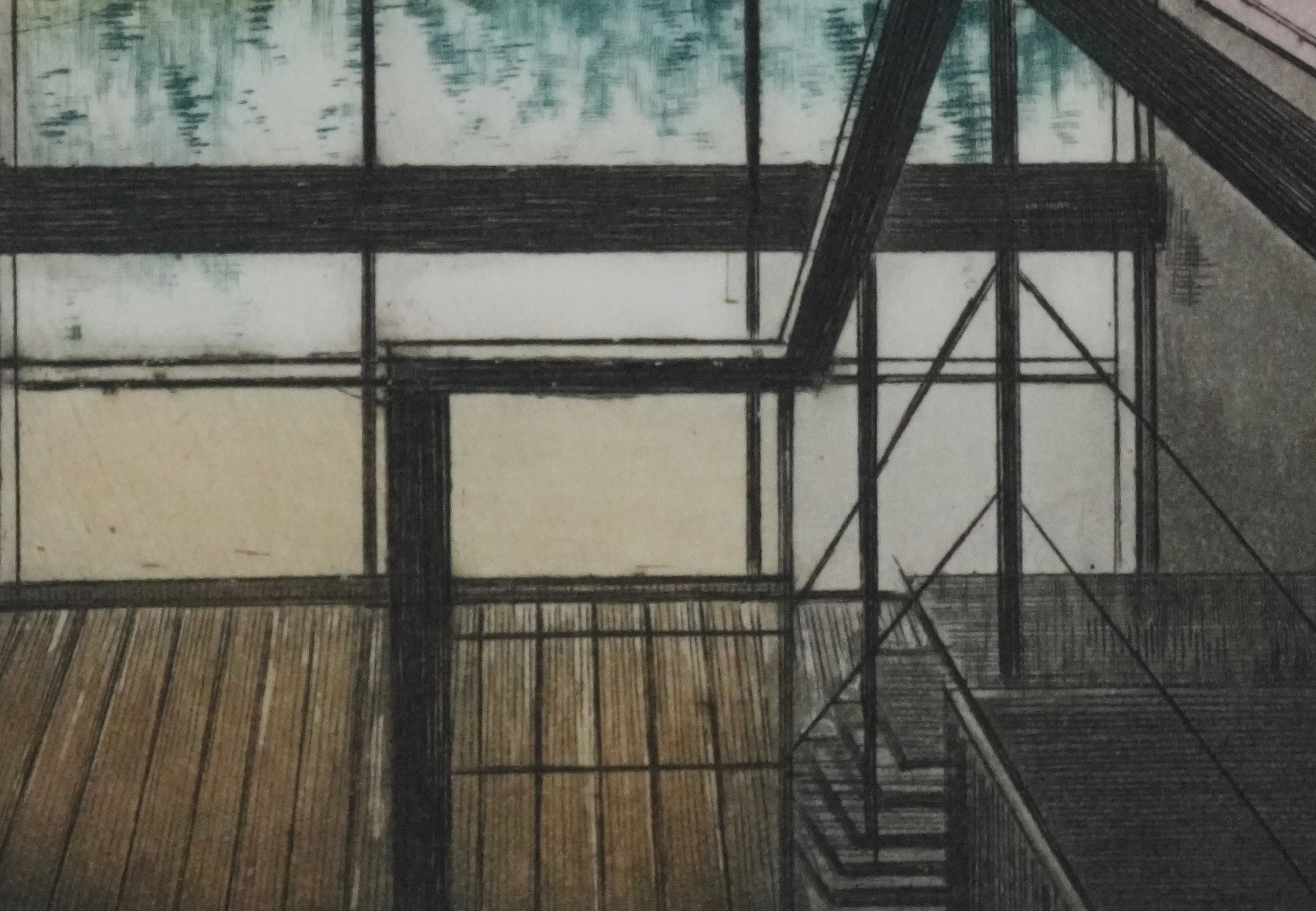 Alfonso AYUSO : Vue sur le lac, Gravure originale signée - Image 7