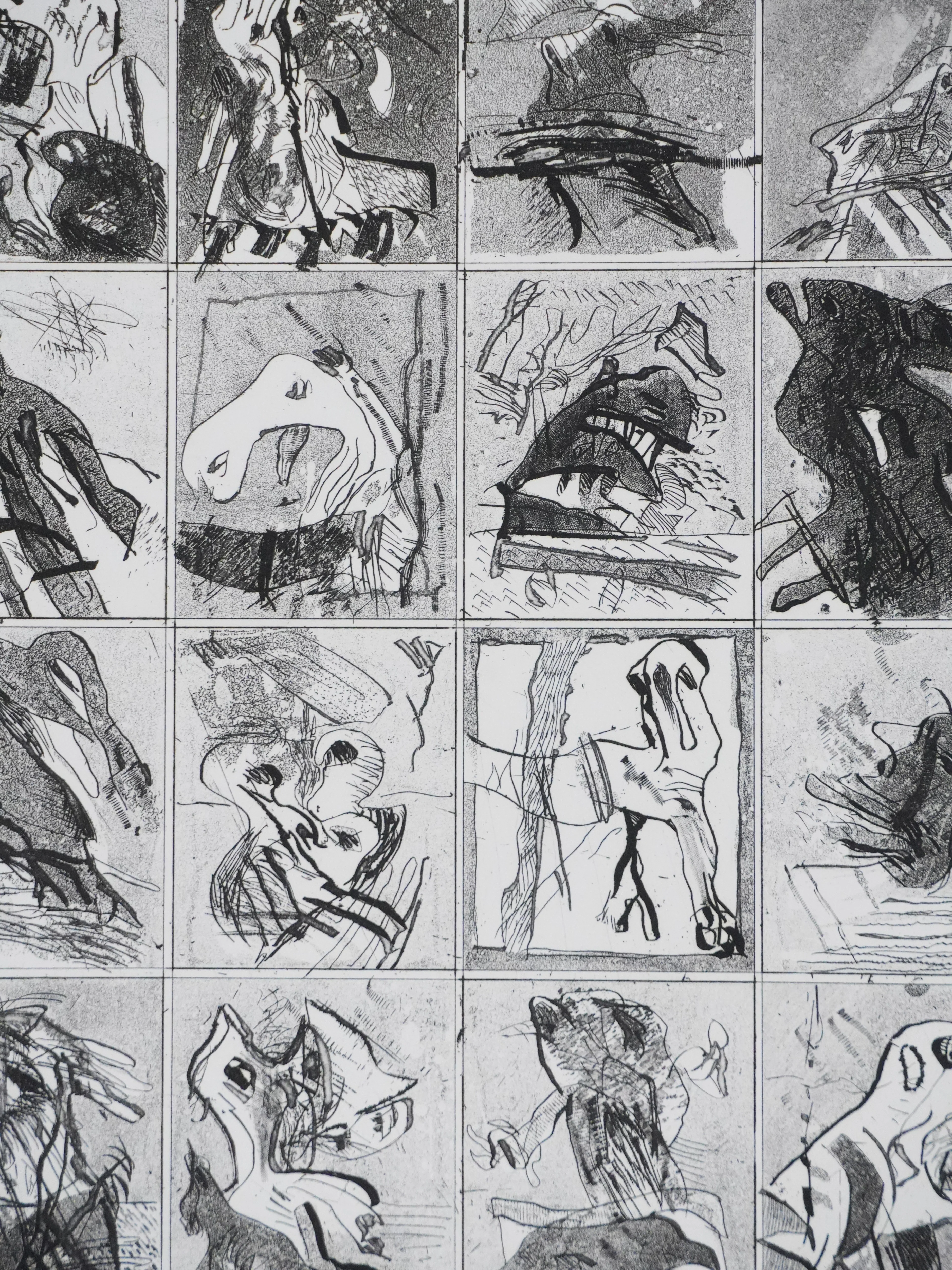 Alfonso BONIFACIO : Le souper des créatures, Gravure originale signée - Image 4