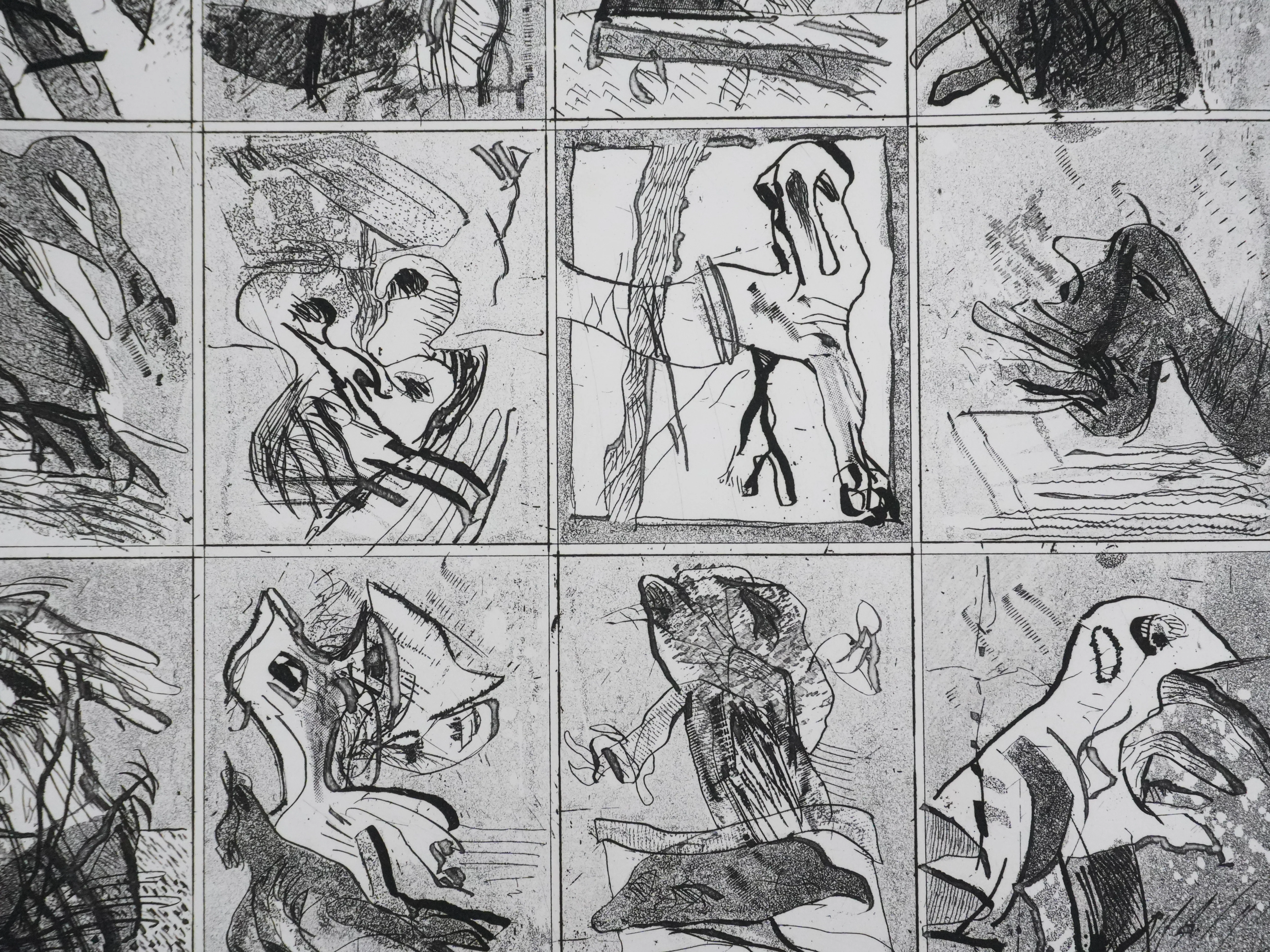 Alfonso BONIFACIO : Le souper des créatures, Gravure originale signée - Image 7