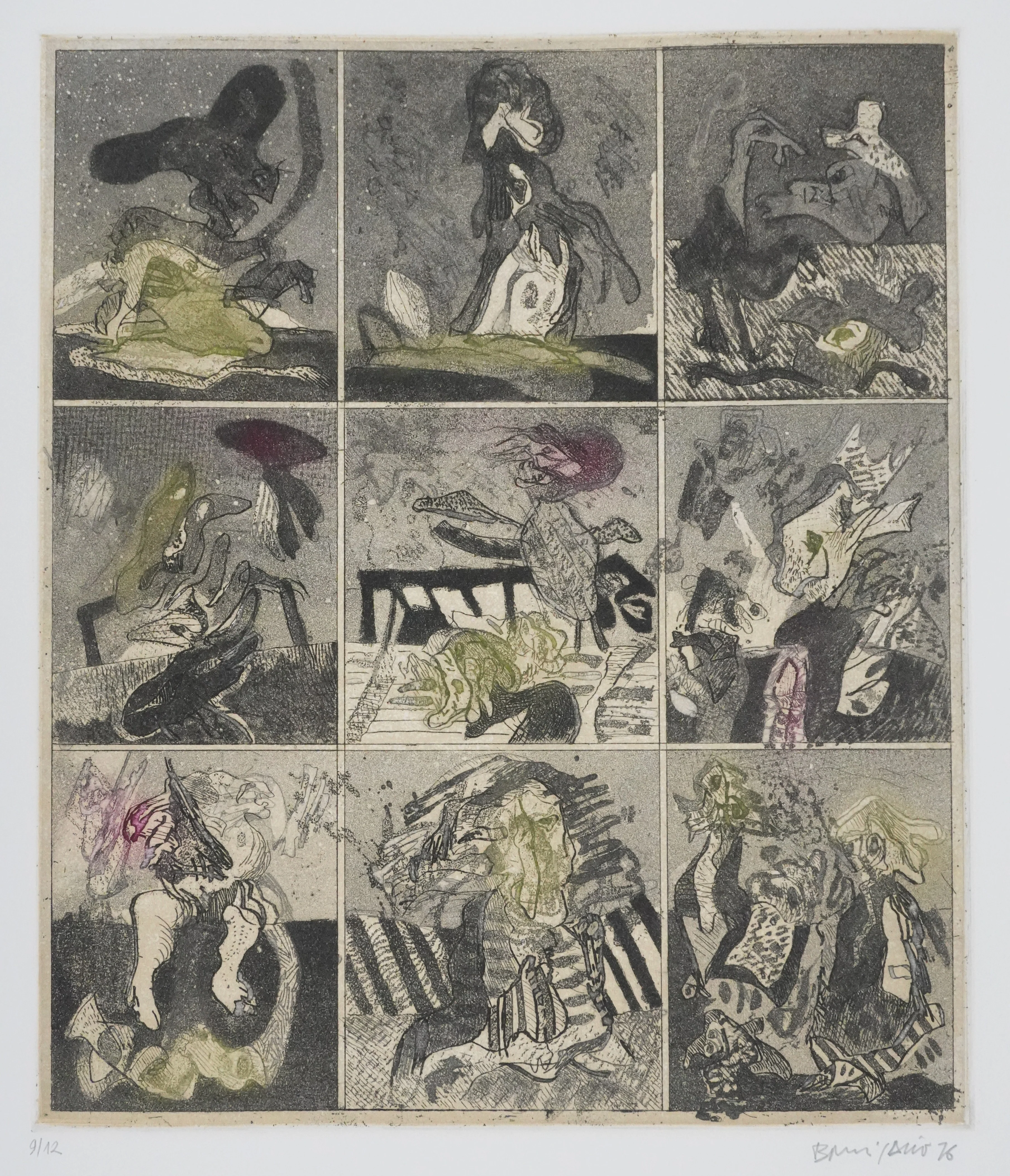 Alfonso BONIFACIO : Le théâtre des viandes, Gravure originale signée - Image 3