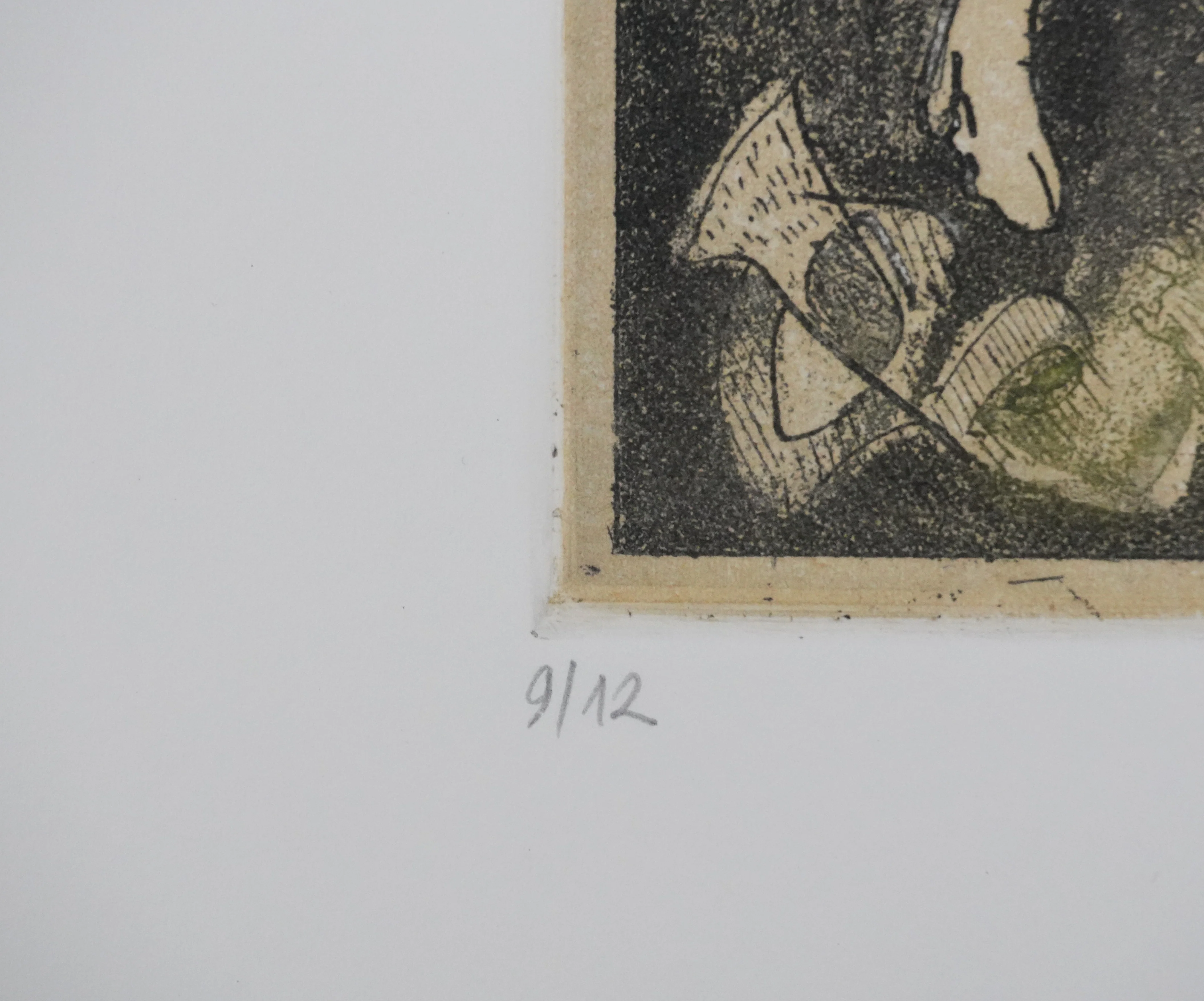 Alfonso BONIFACIO : Le théâtre des viandes, Gravure originale signée - Image 7
