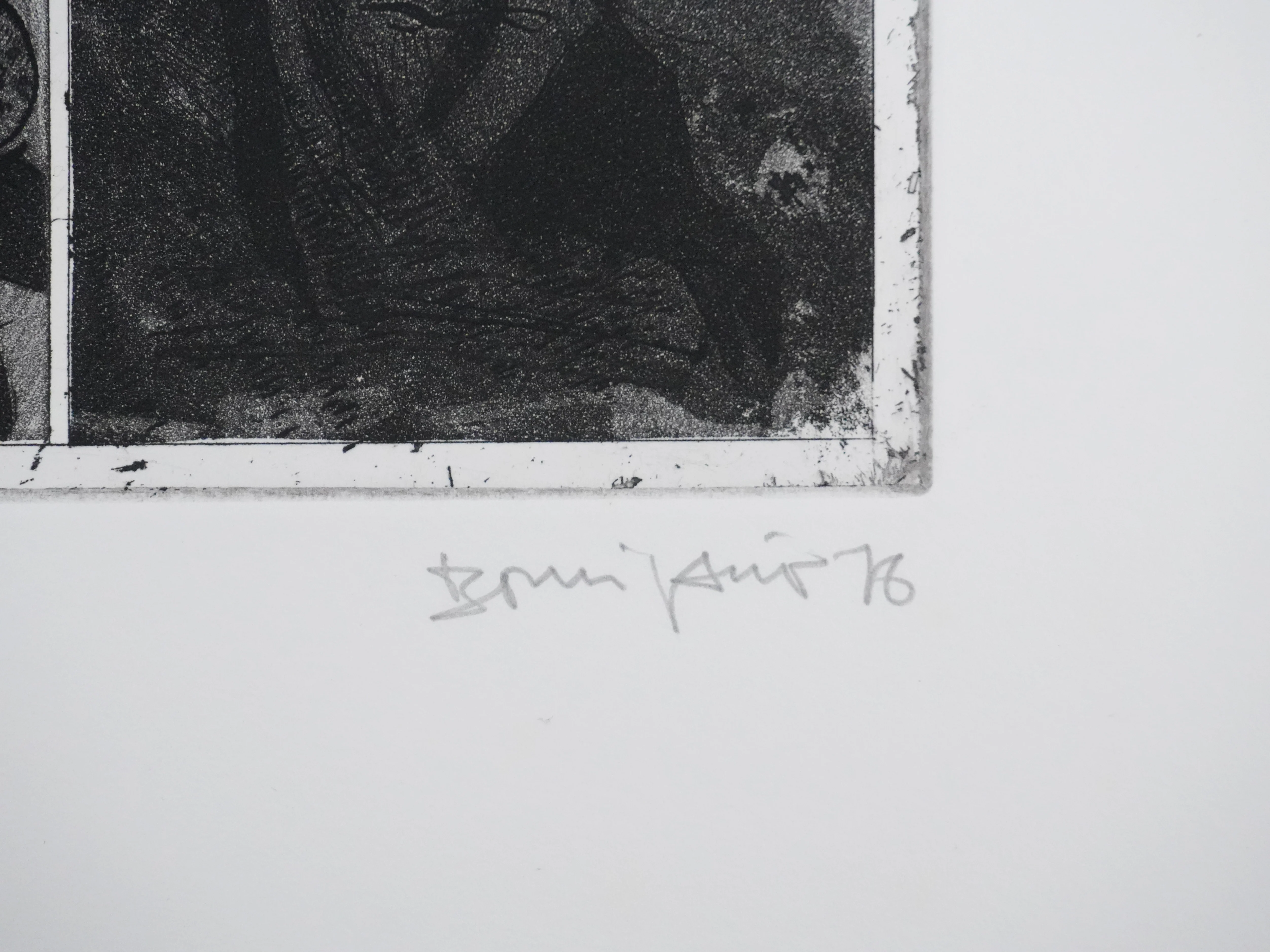 Alfonso BONIFACIO : Les dépeceurs du silence, Gravure originale signée - Image 2