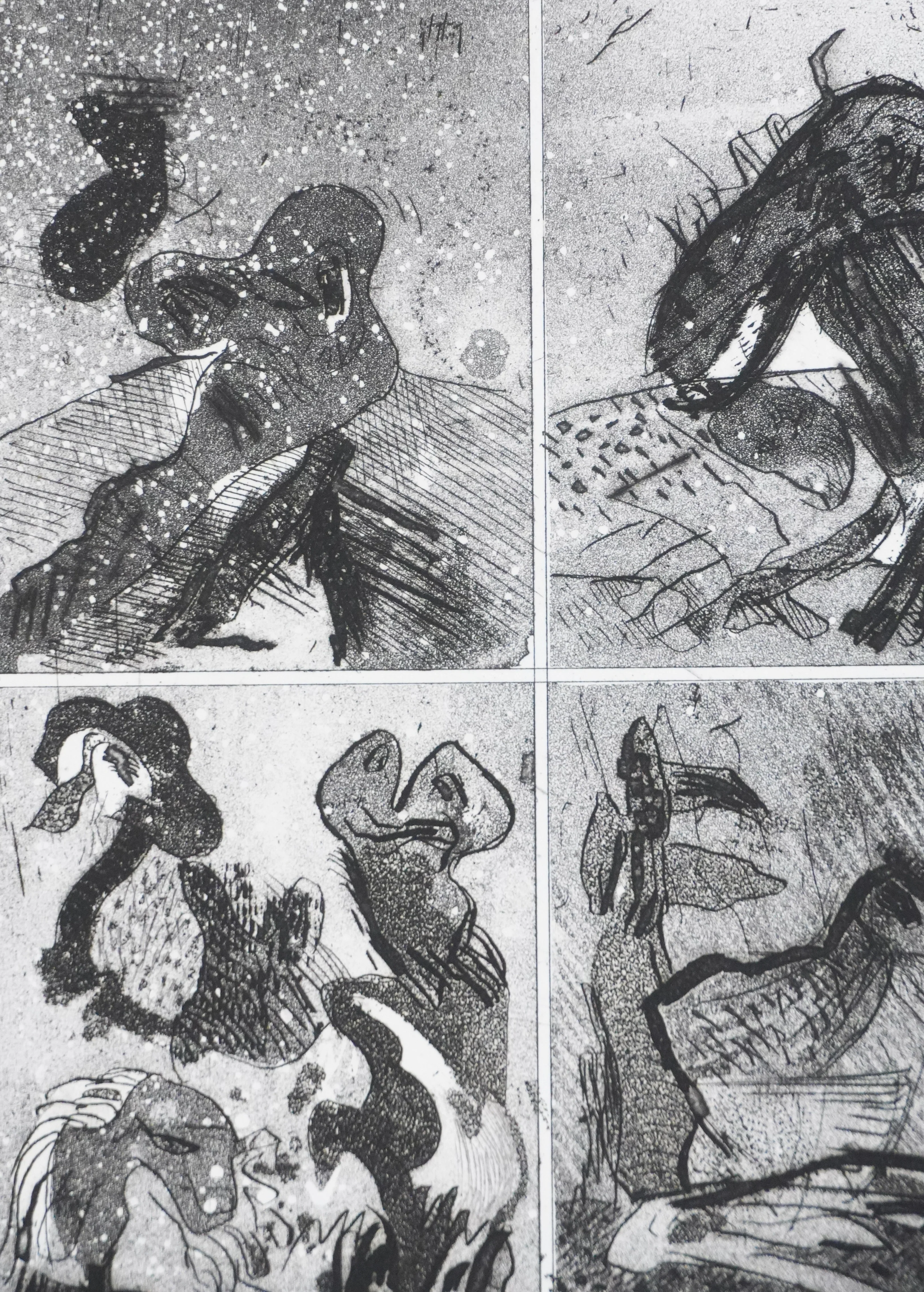 Alfonso BONIFACIO : Les dépeceurs du silence, Gravure originale signée - Image 6
