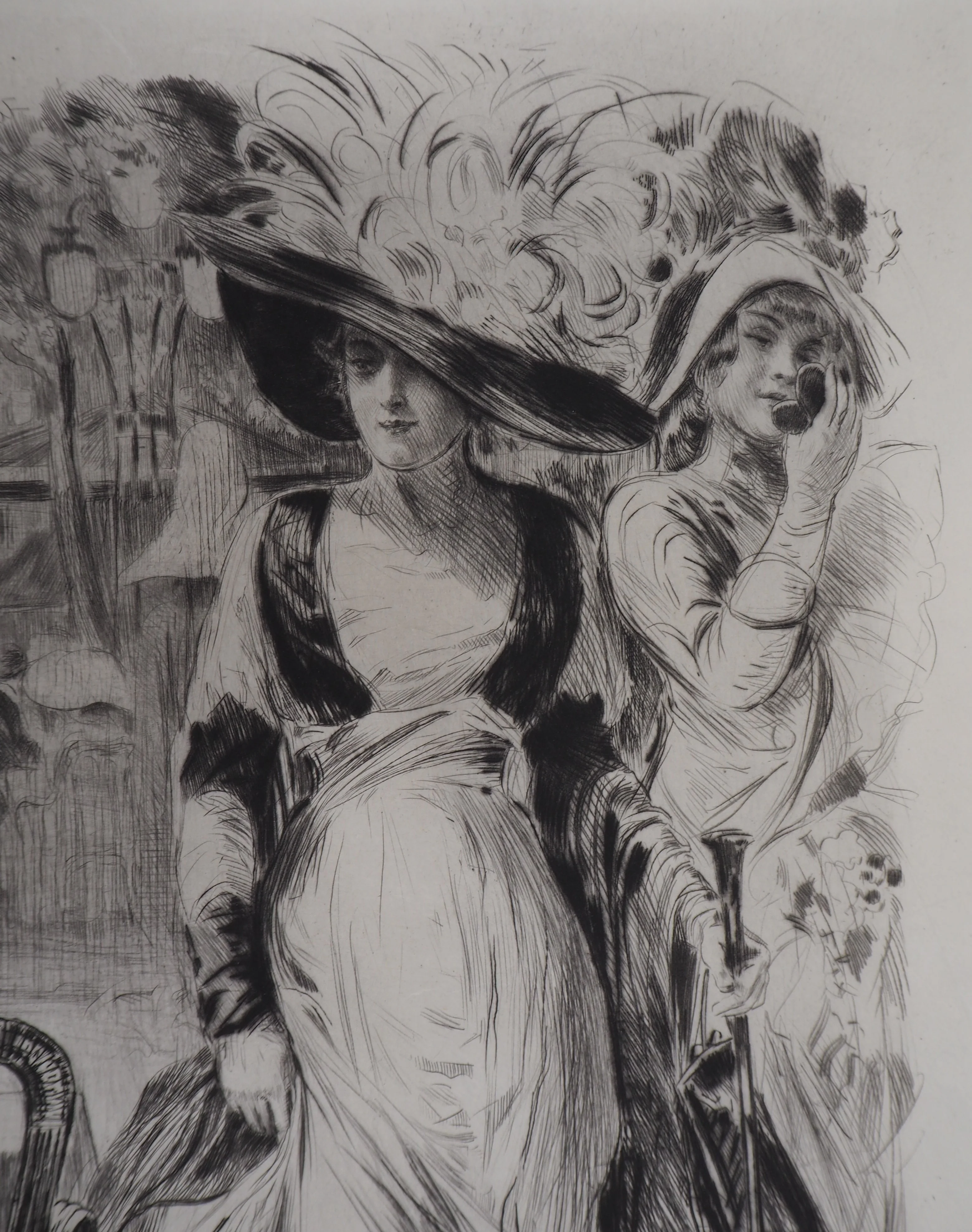 Alméry LOBEL-RICHE : La sortie élégante, Gravure originale signée - Image 3