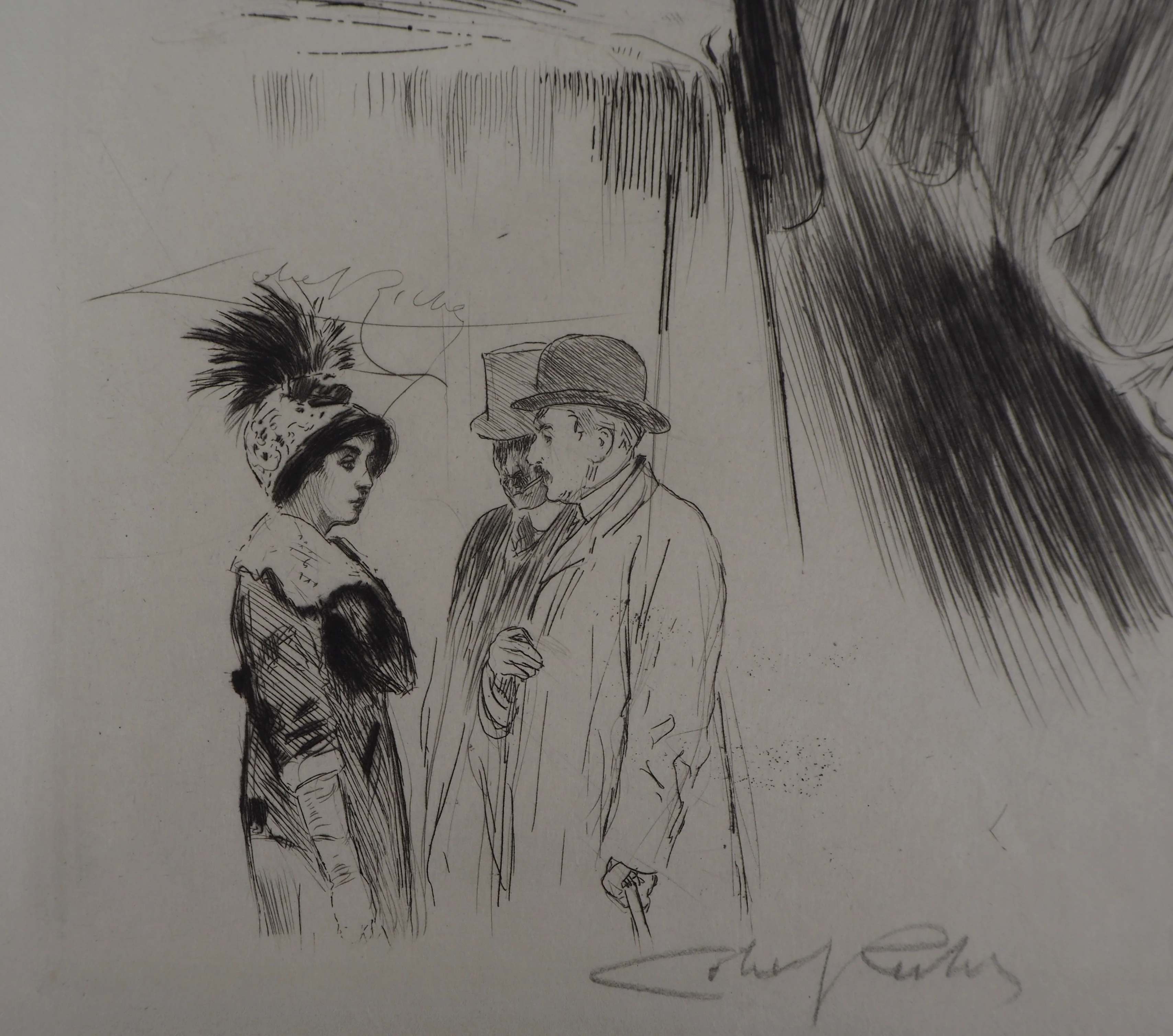 Alméry LOBEL-RICHE : La sortie élégante, Gravure originale signée - Image 6