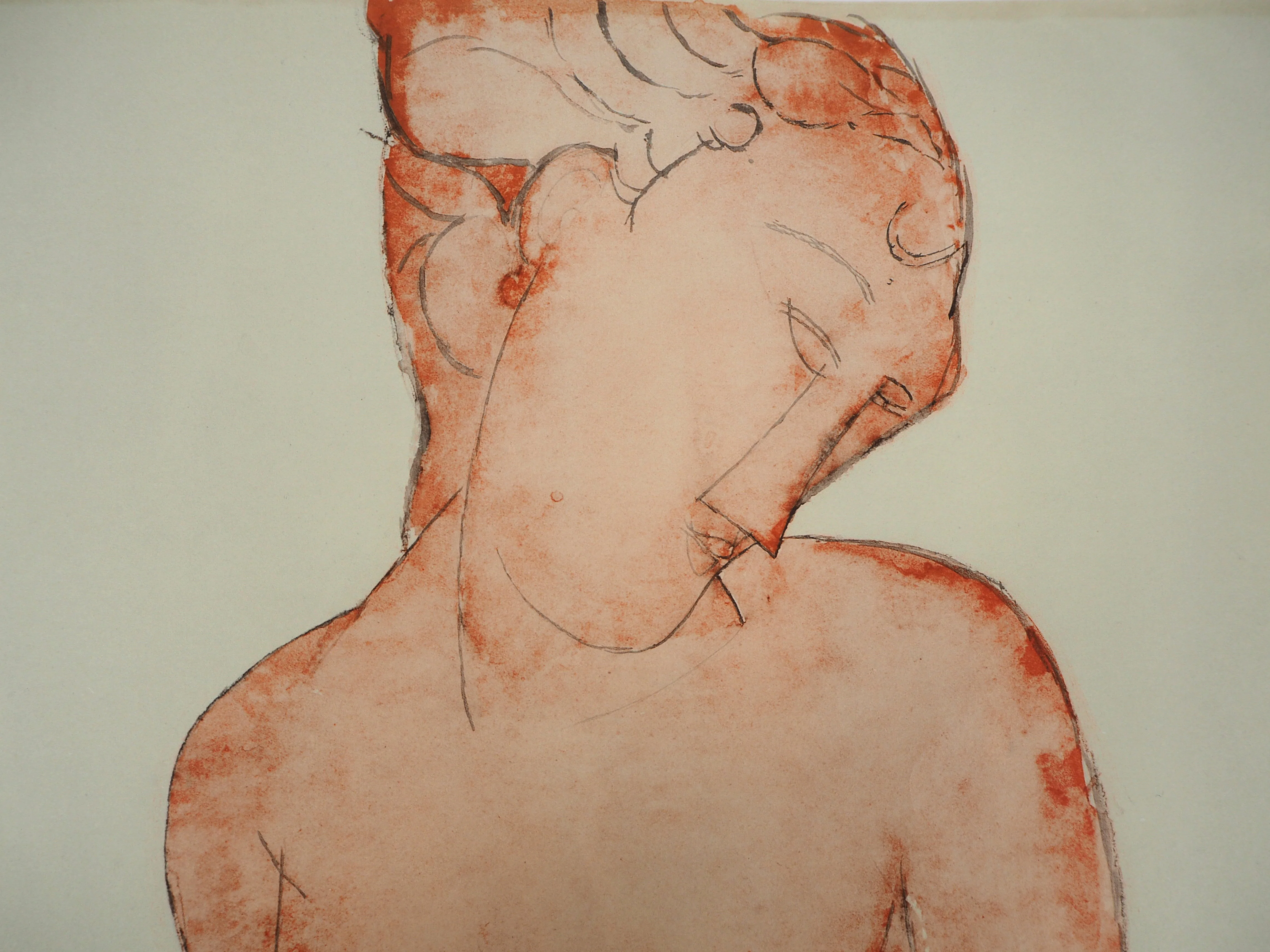 Amedeo MODIGLIANI : Grand nu en rouge, Lithographie signée - Image 4