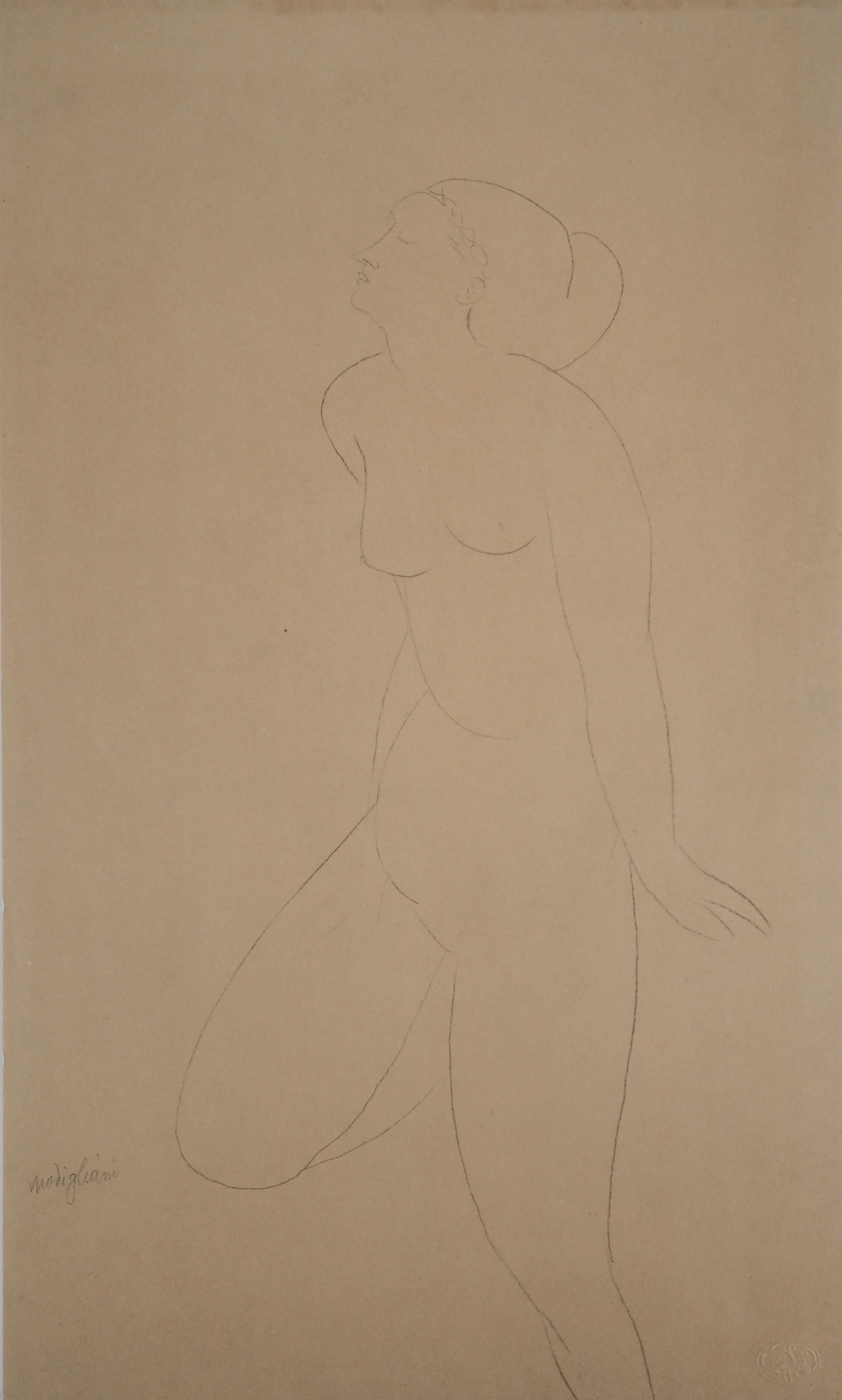 Amedeo MODIGLIANI : Nu rêveur, Lithographie signée