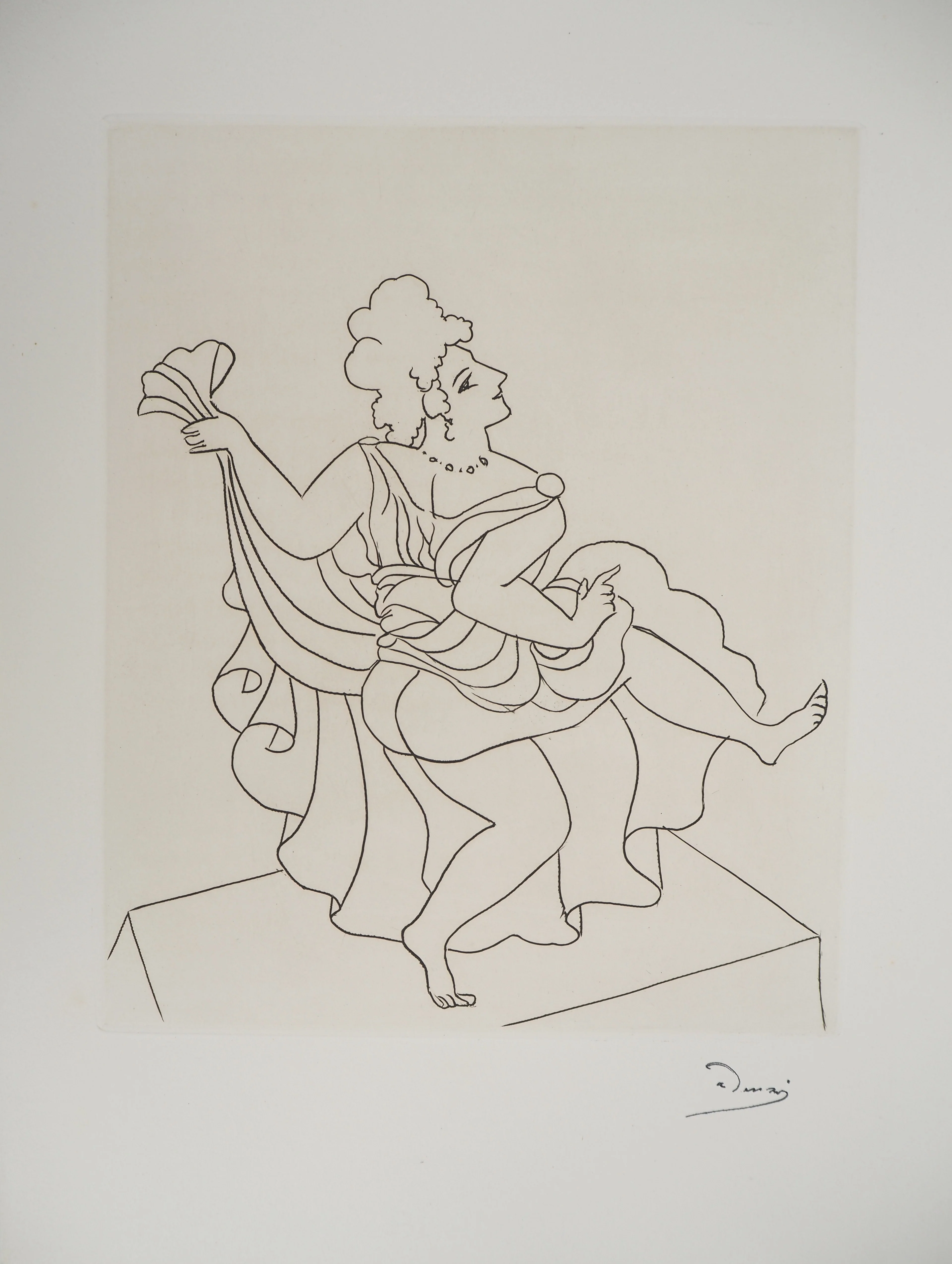 André DERAIN : La danse grivoise, Gravure originale signée