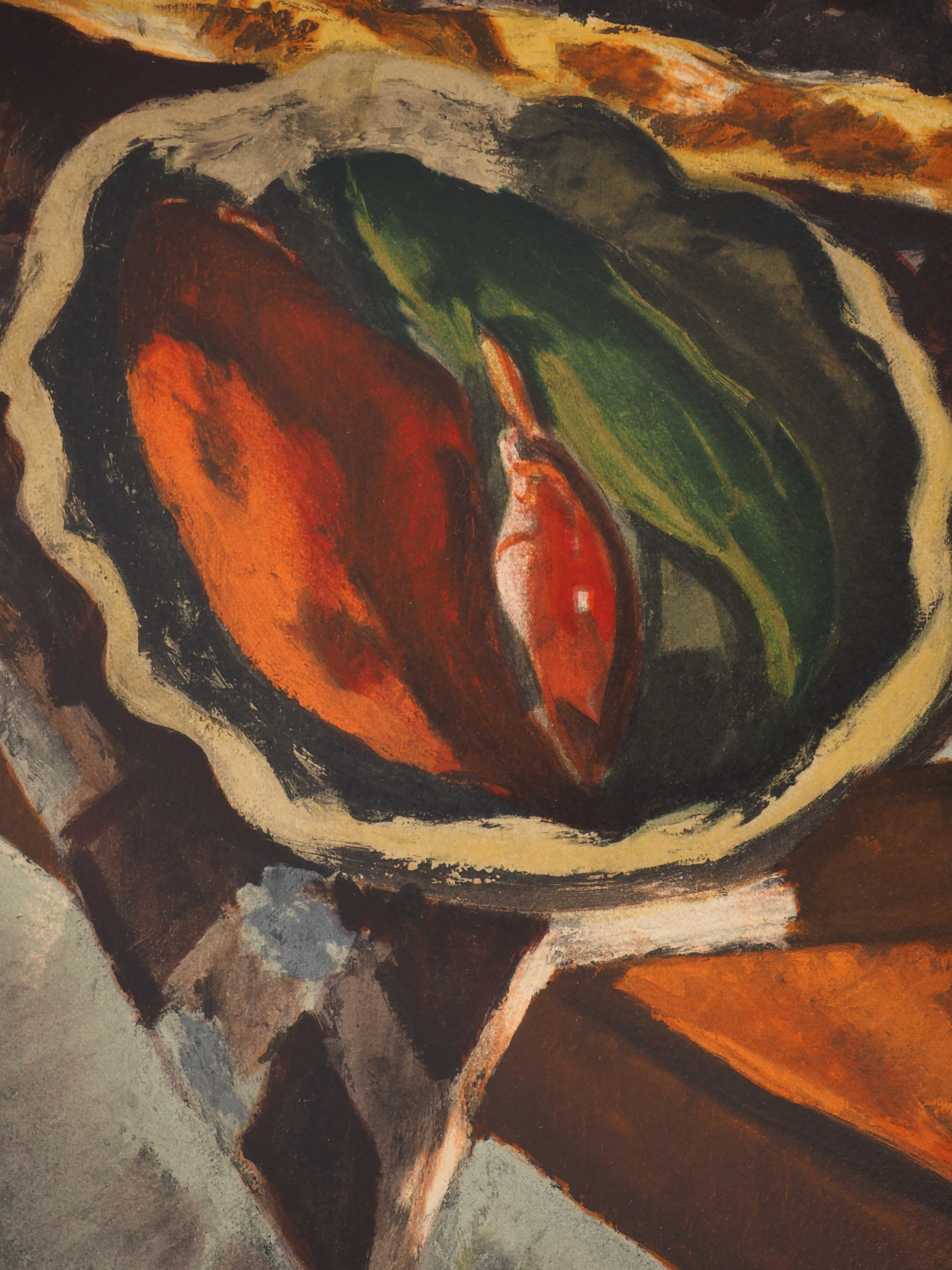 André DUNOYER DE SEGONZAC : Nature morte au panier, Lithographie signée - Image 5