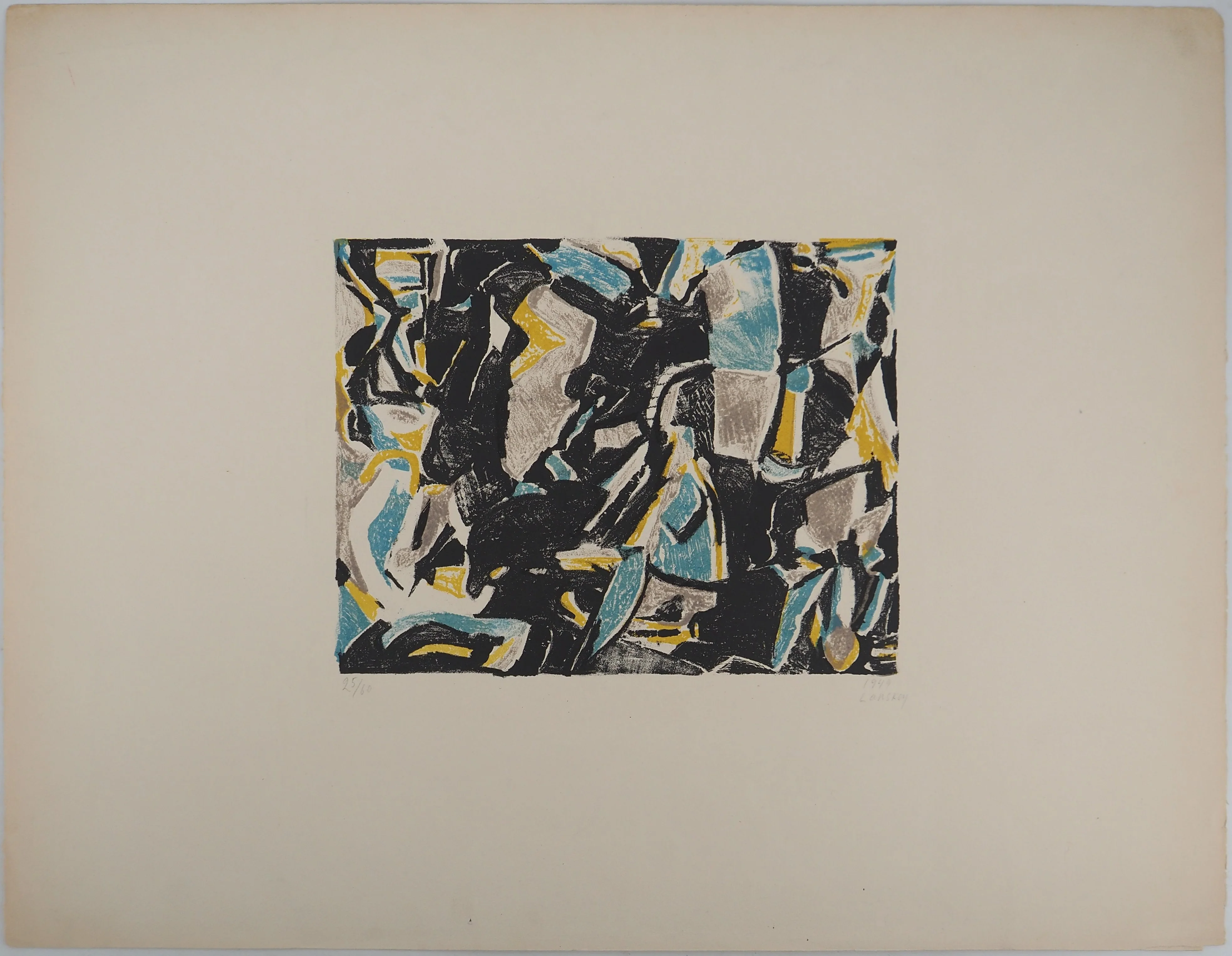 André LANSKOY : Mosaïque de Bleu, Lithographie originale signée - Image 3