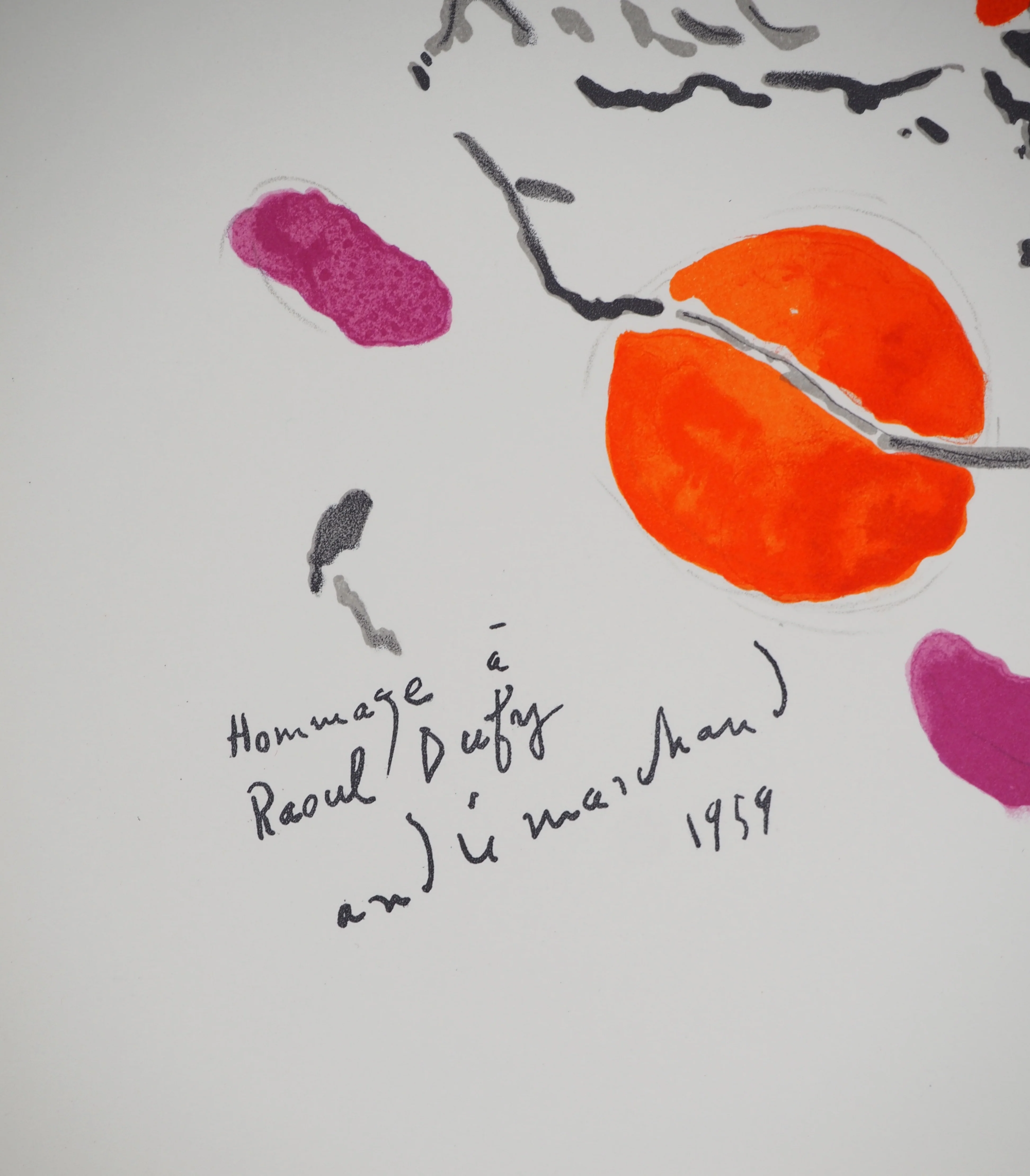 André MARCHAND : Soleil Couchant, Lithographie originale signée - Image 3