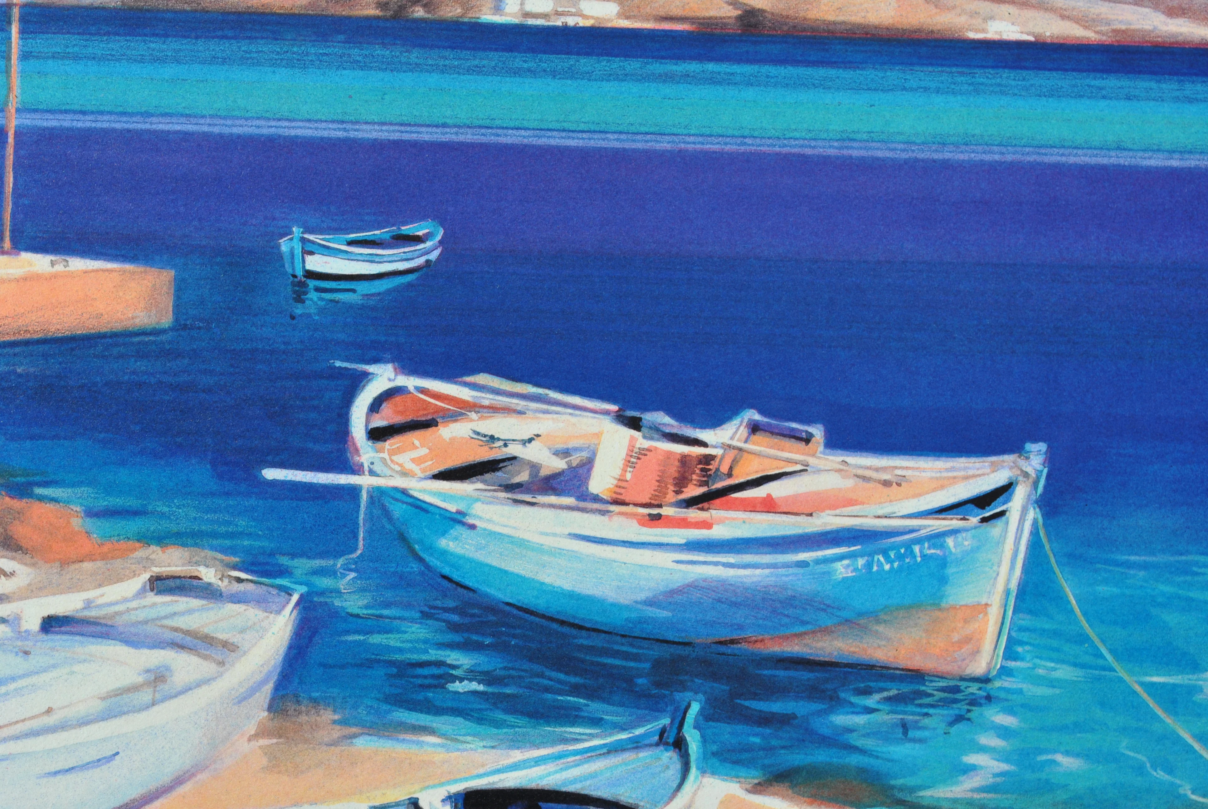 André SAVY : Les trois barques, Lithographie originale signée - Image 6