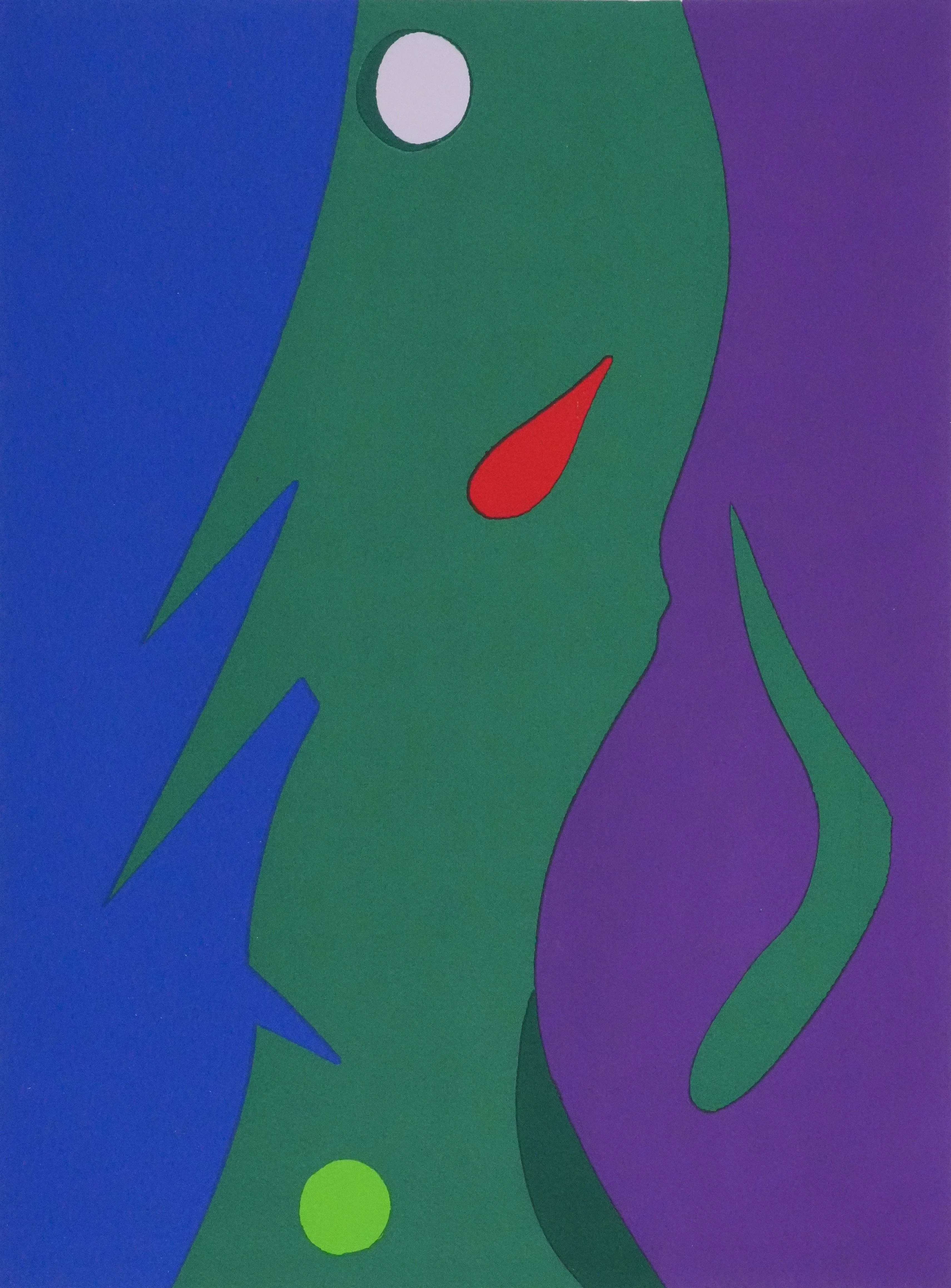André VERDET : La larme rouge, Lithographie originale signée - Image 3