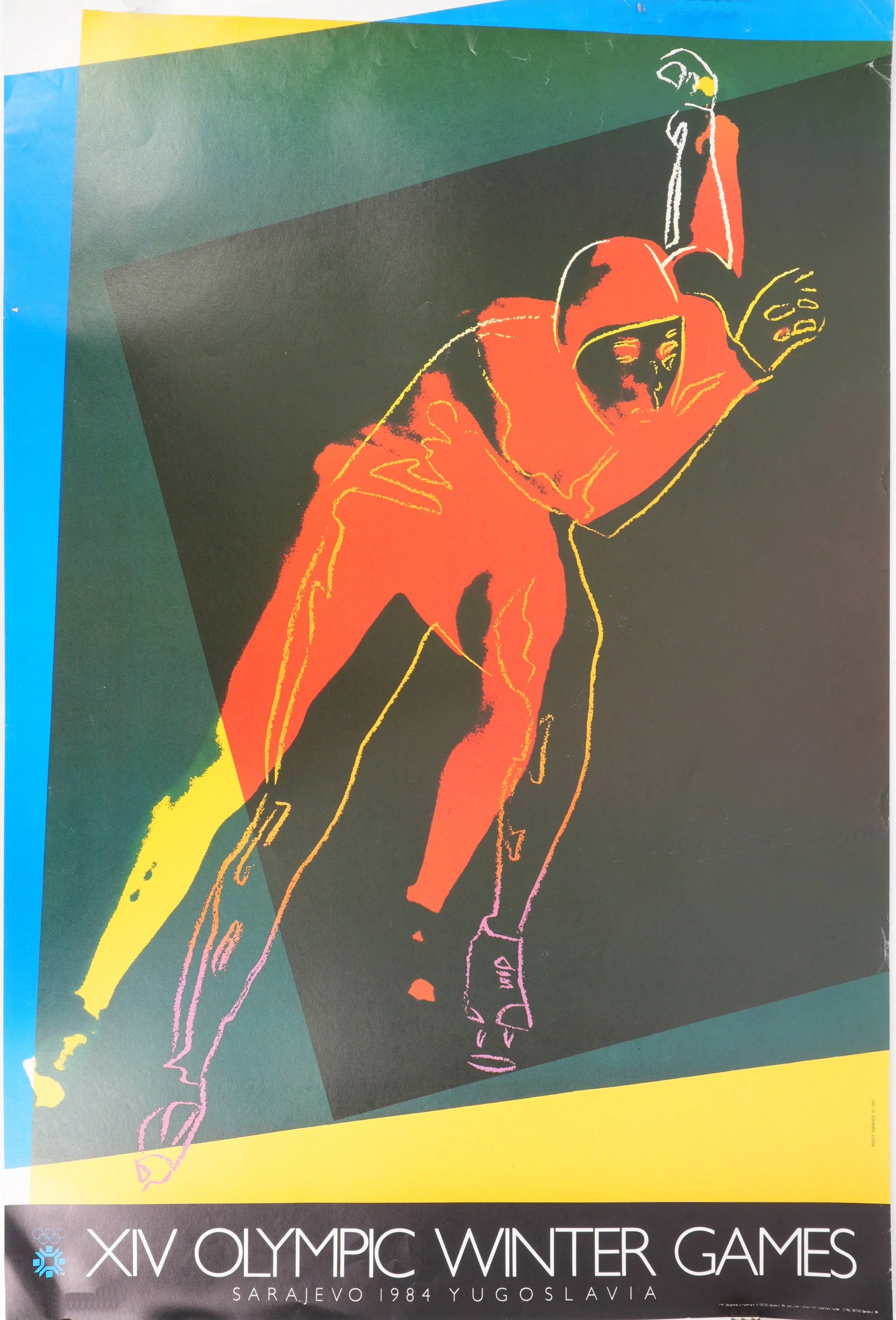 Andy WARHOL : Speed Skater, Affiche originale d'époque