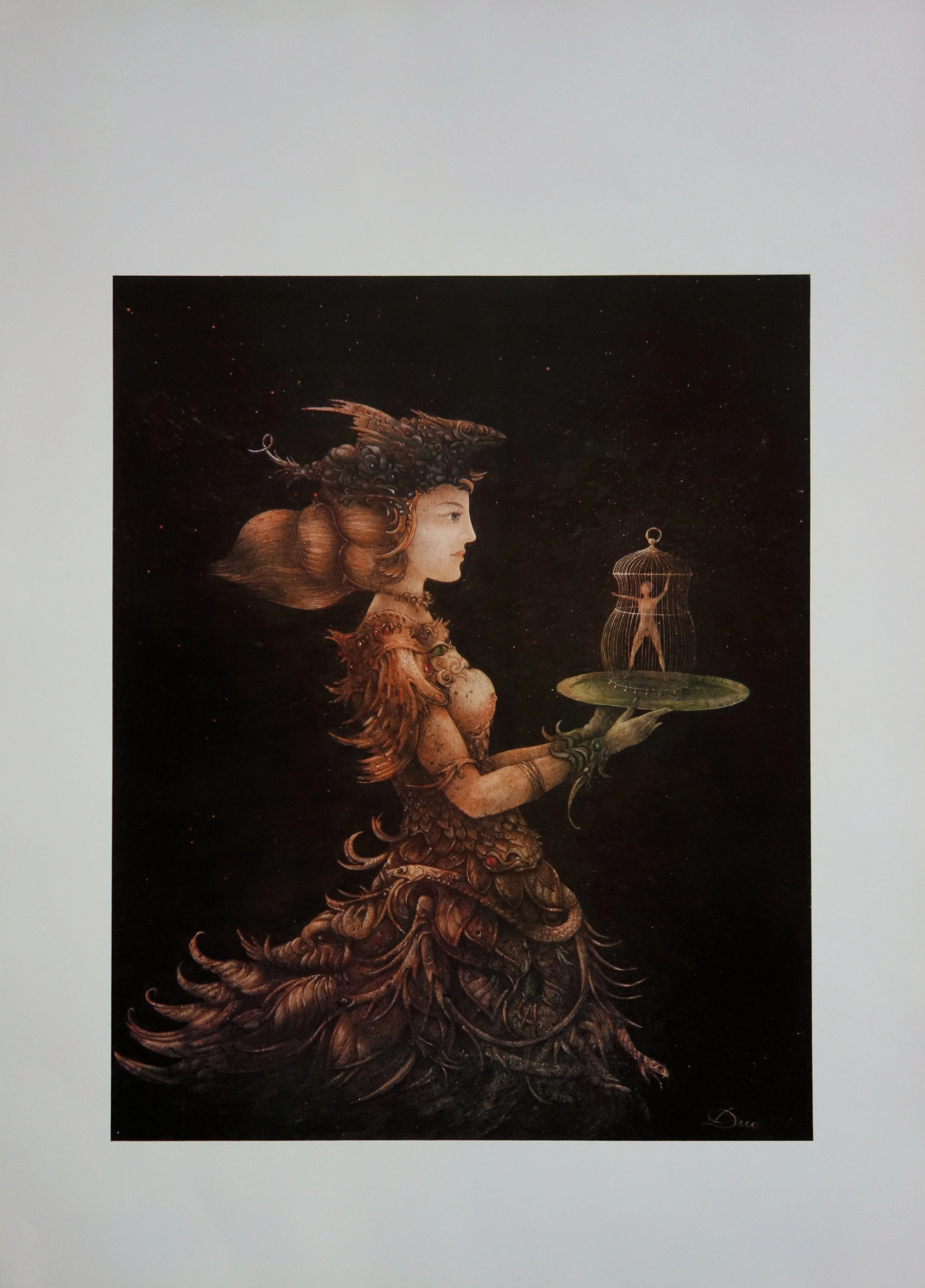 Antoine DUC : Surréalisme, l'Homme en cage, Quadrichromie - Image 2