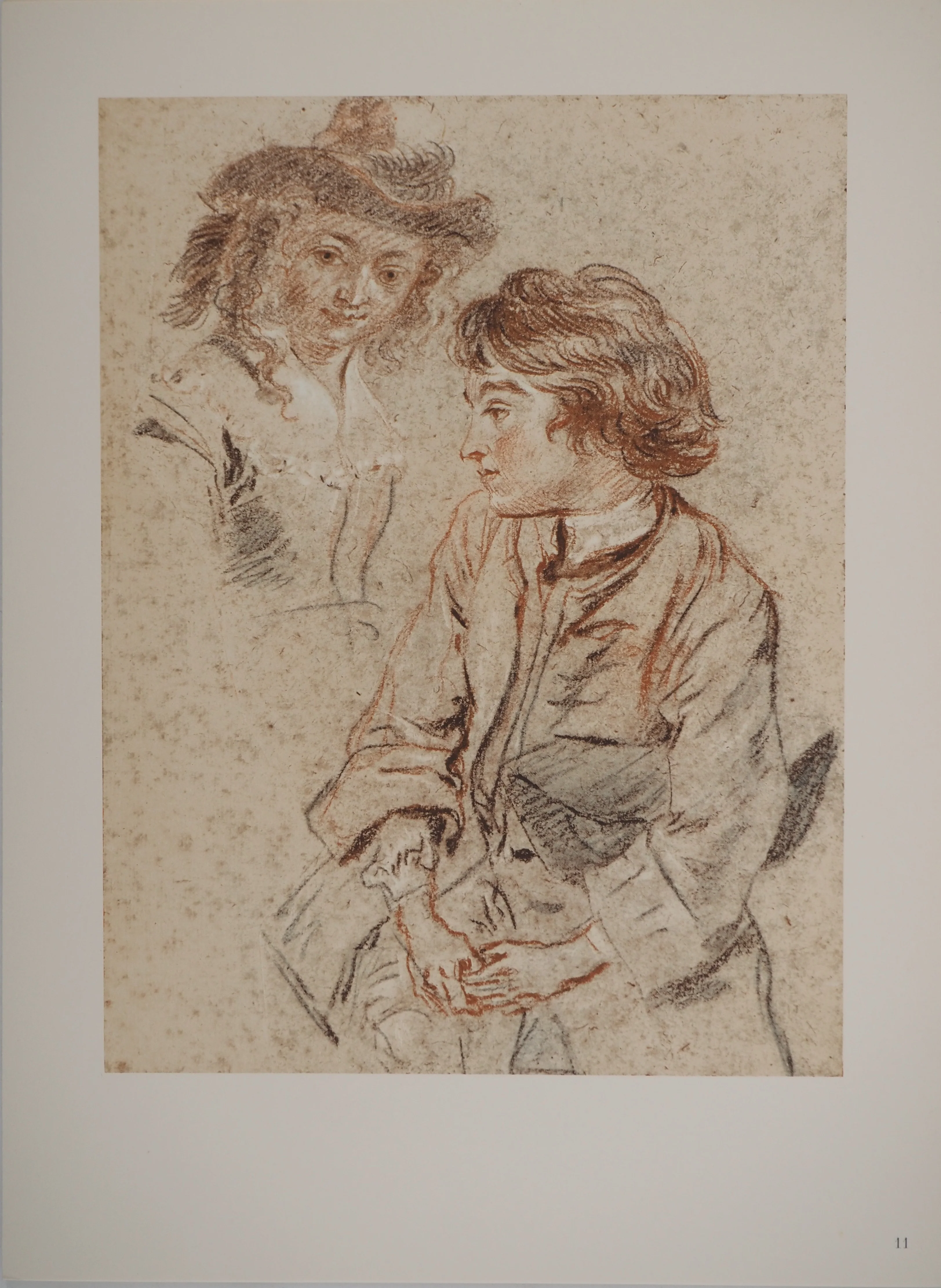 Antoine WATTEAU : Etude de mousquetaires, Héliogravure