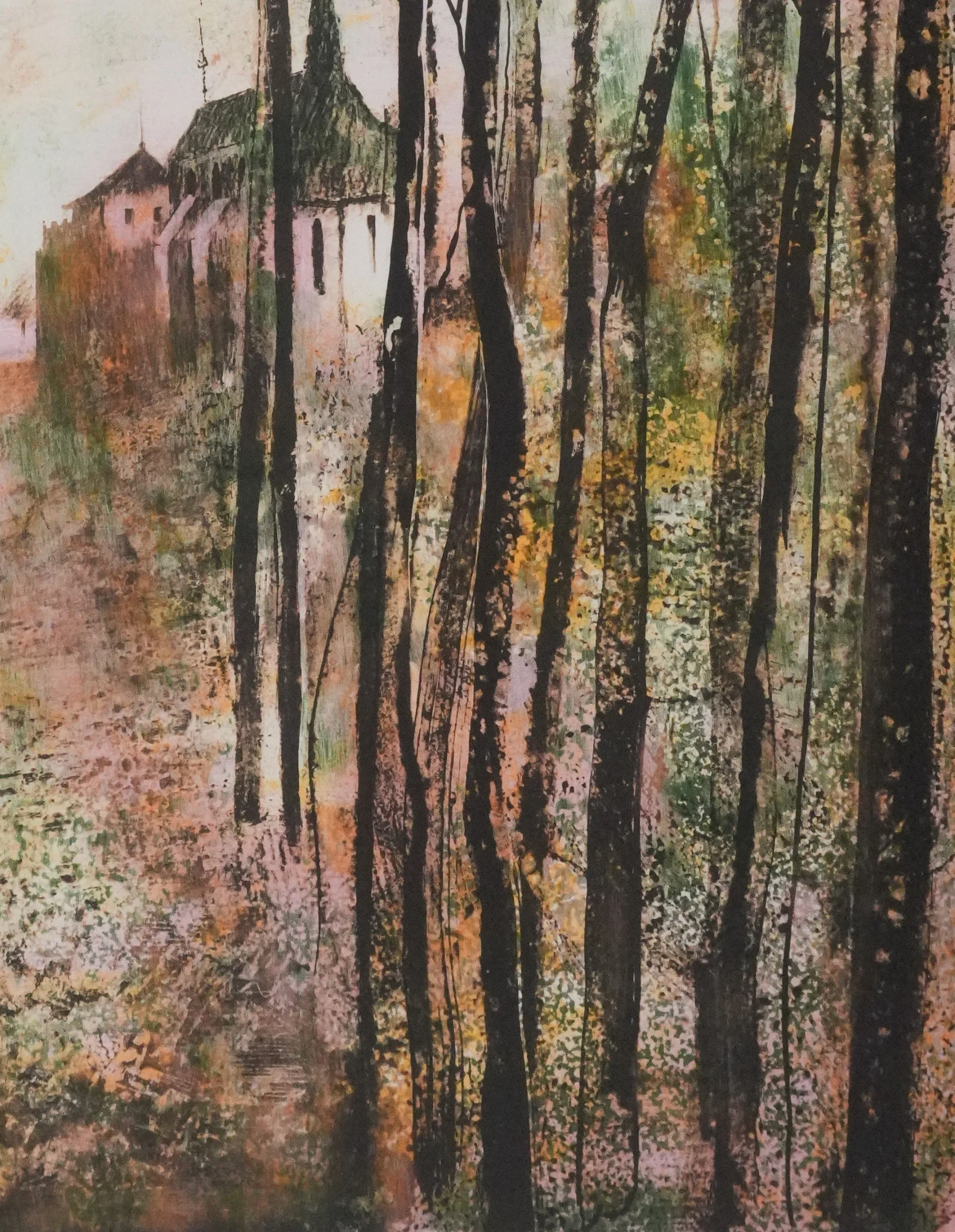 Antonio RIVERA : L'église derrière la foret, Lithographie originale signée - Image 6