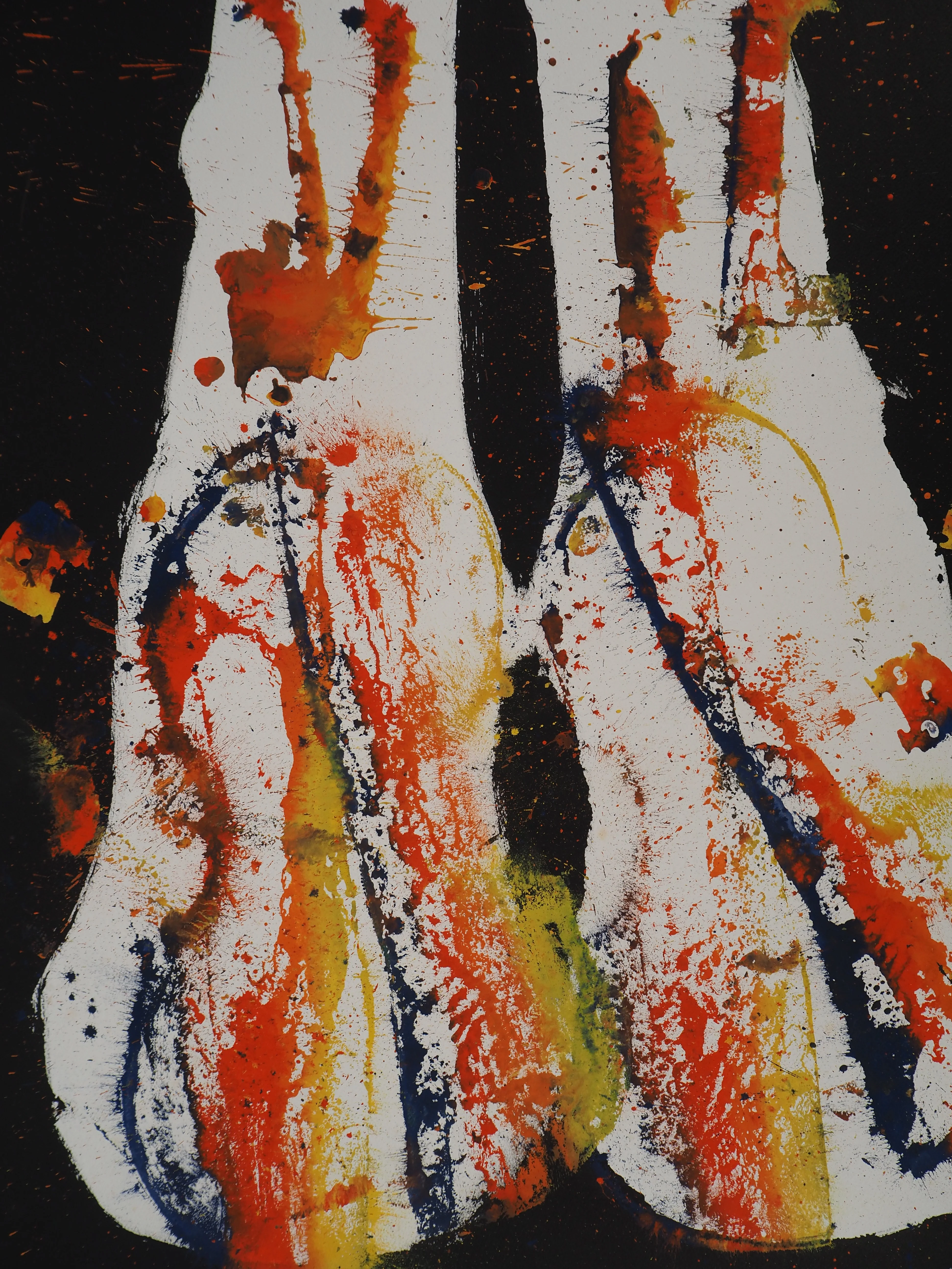 ARMAN : Violons, Chicago Riffle, Huile sur papier signée - Image 4