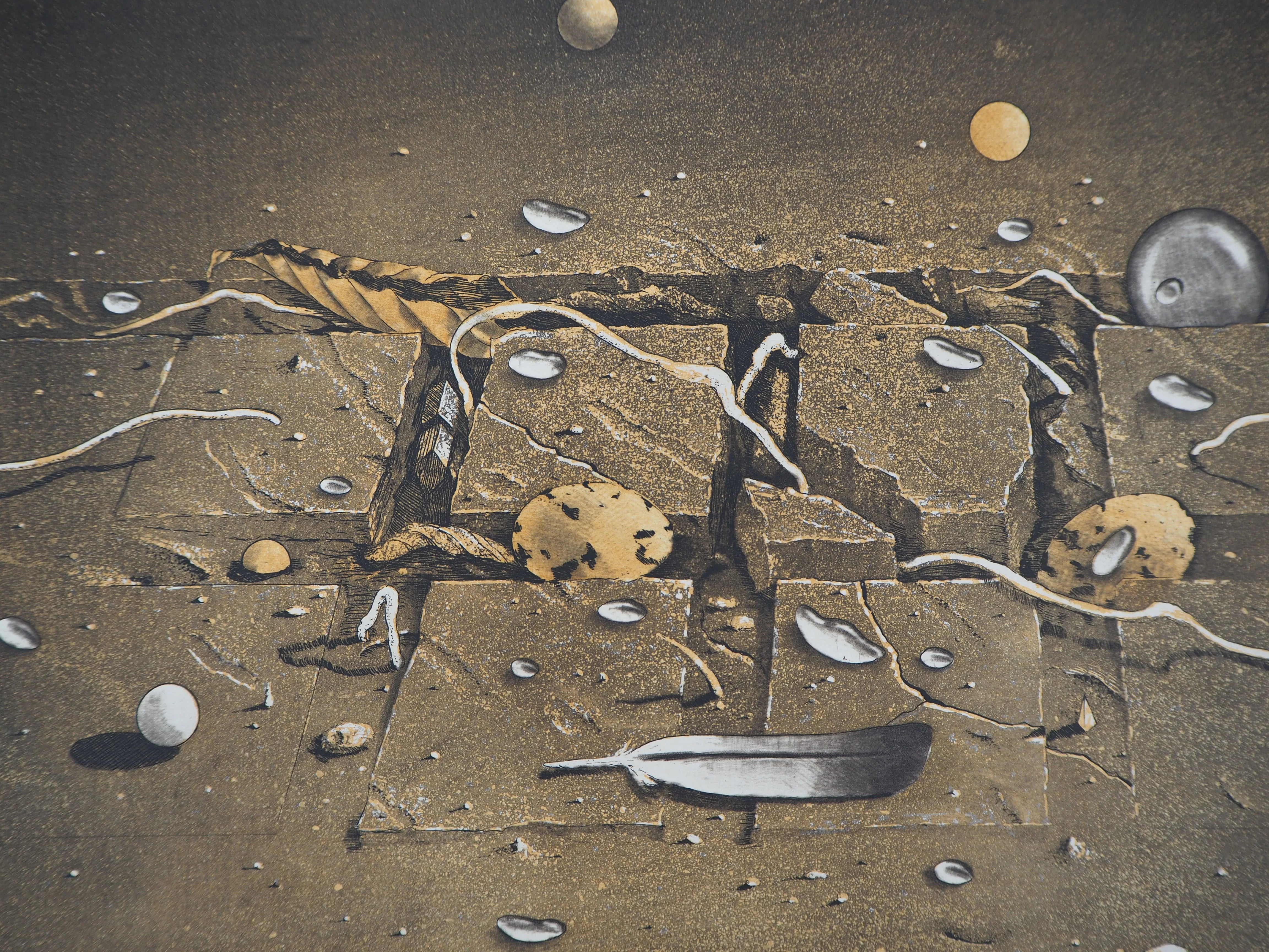 Hiroshi ASADA : Pavement couvert de rosée, Gravure originale signée - Image 6