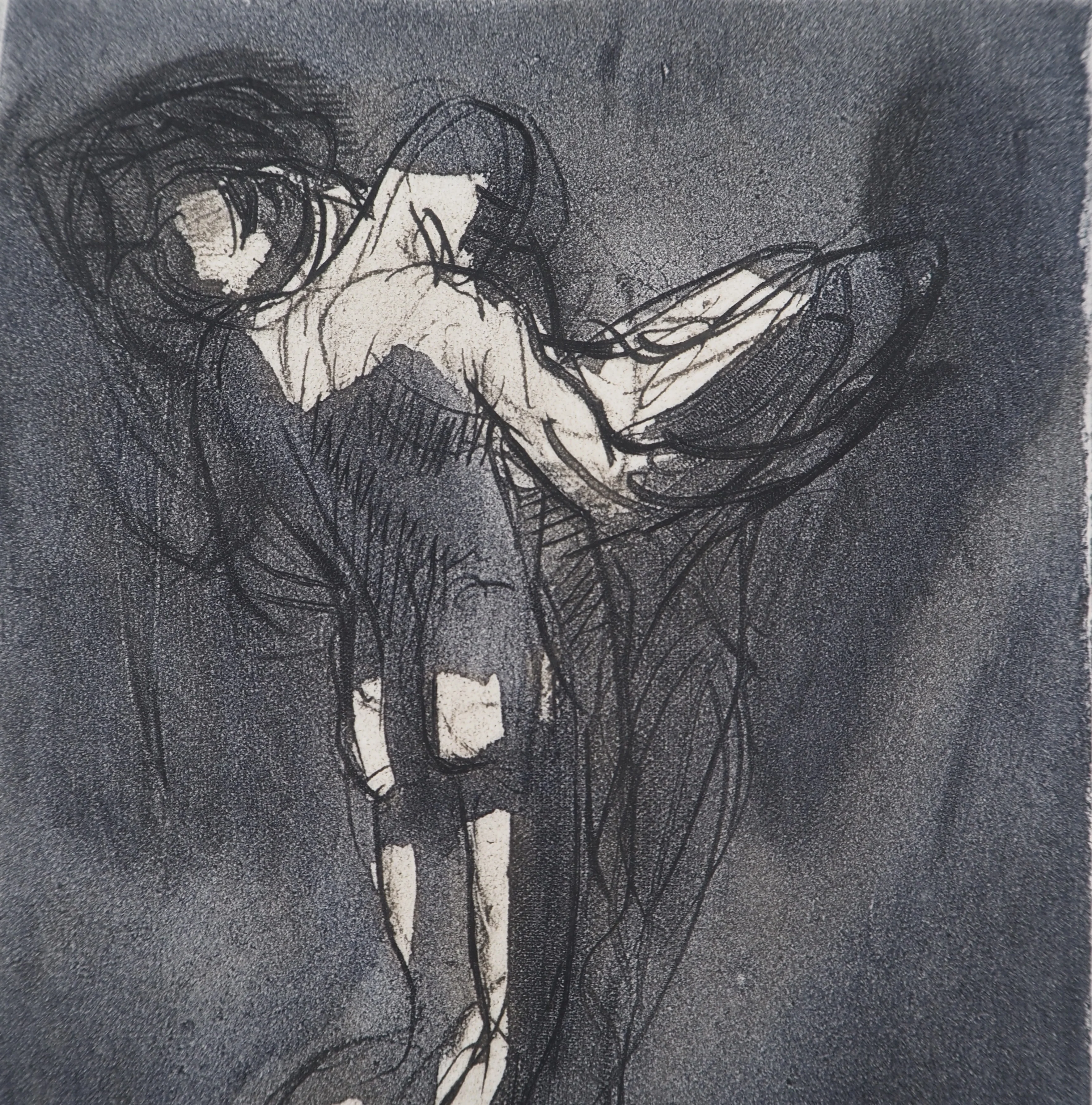Auguste RODIN : Sujet masculin de dos, Gravure - Image 3