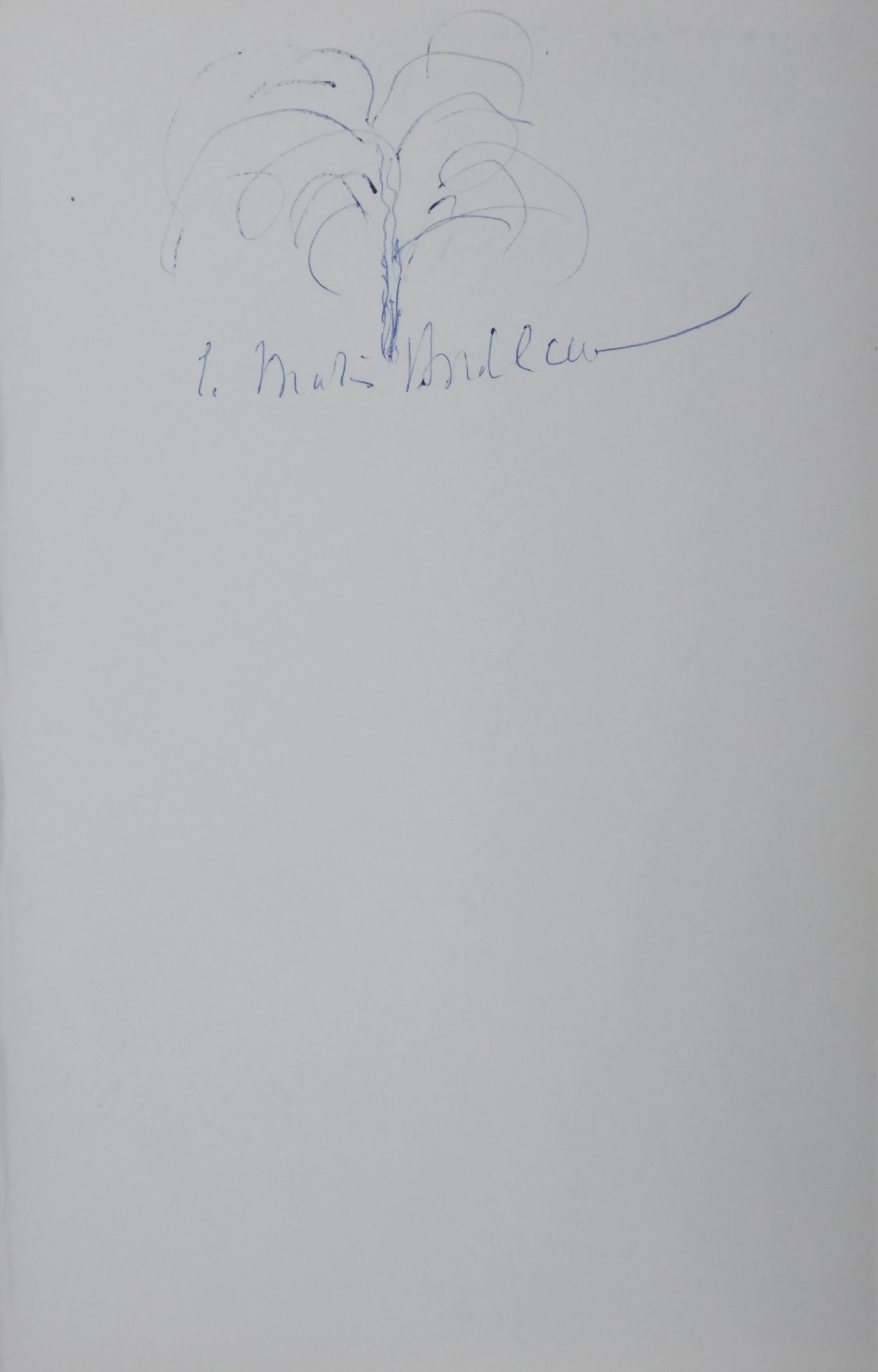 Béatrix D'ANDLAU : L'arbre secoué, Autographe et dessin original signé - Image 2