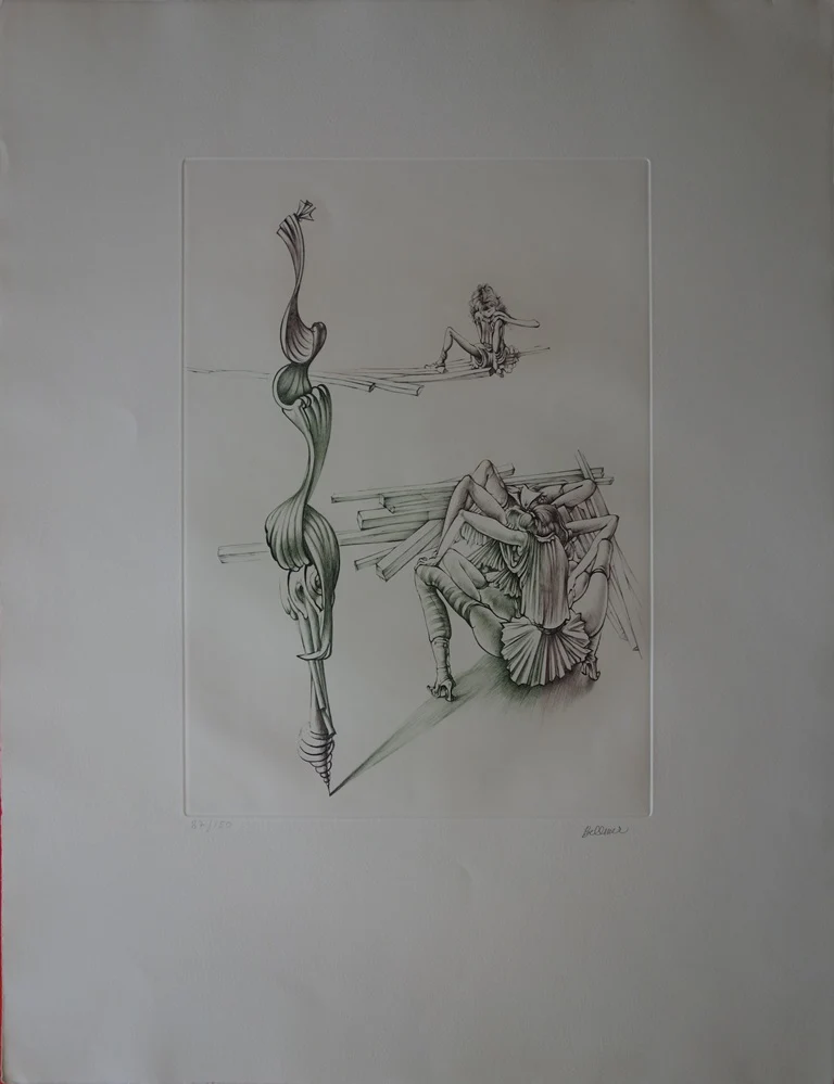 Hans BELLMER : Femme sur les planches, Gravure originale signée - Image 3